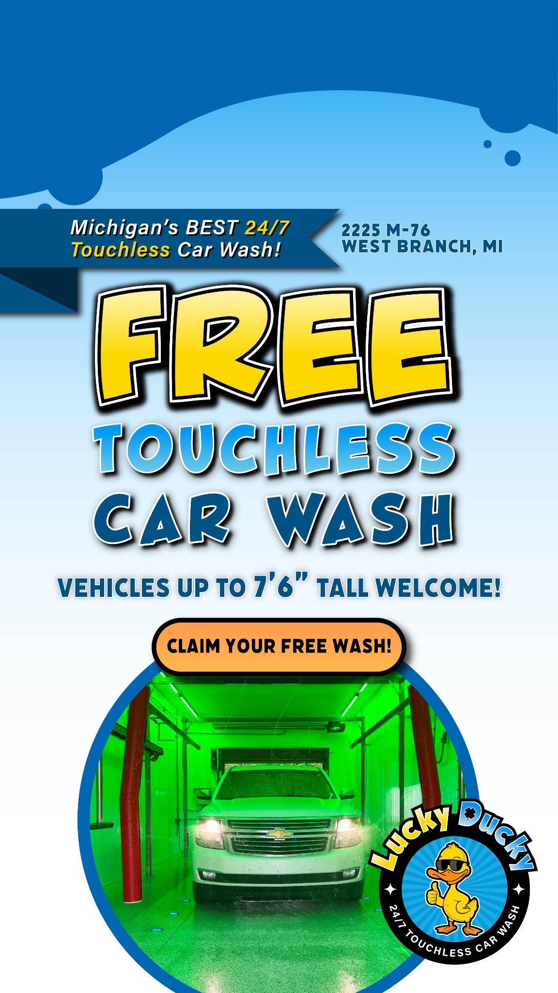 FREE TOUCHLESS CAR WASH