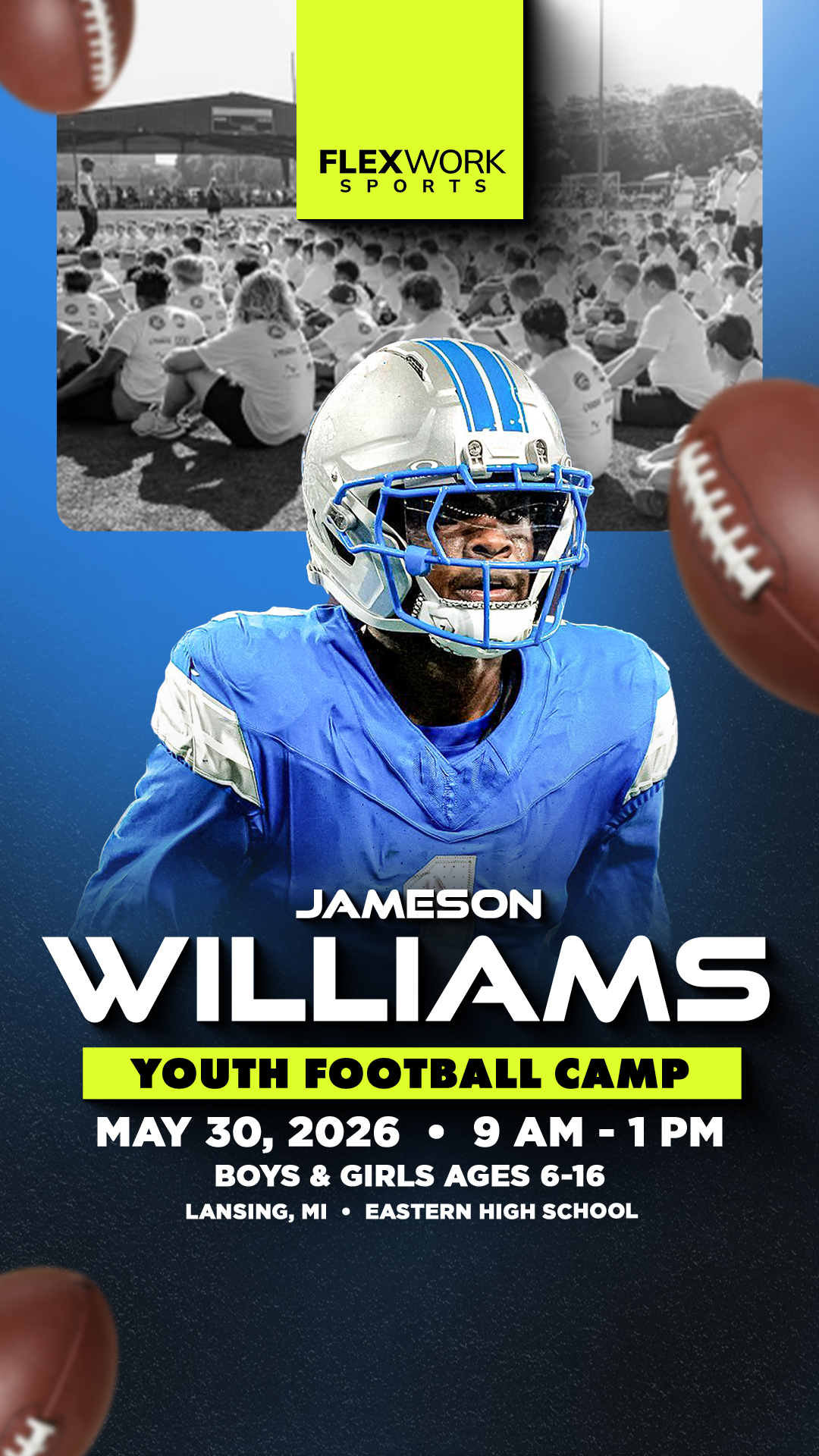 FlexWork Sports Management Sports Lessons ad creative