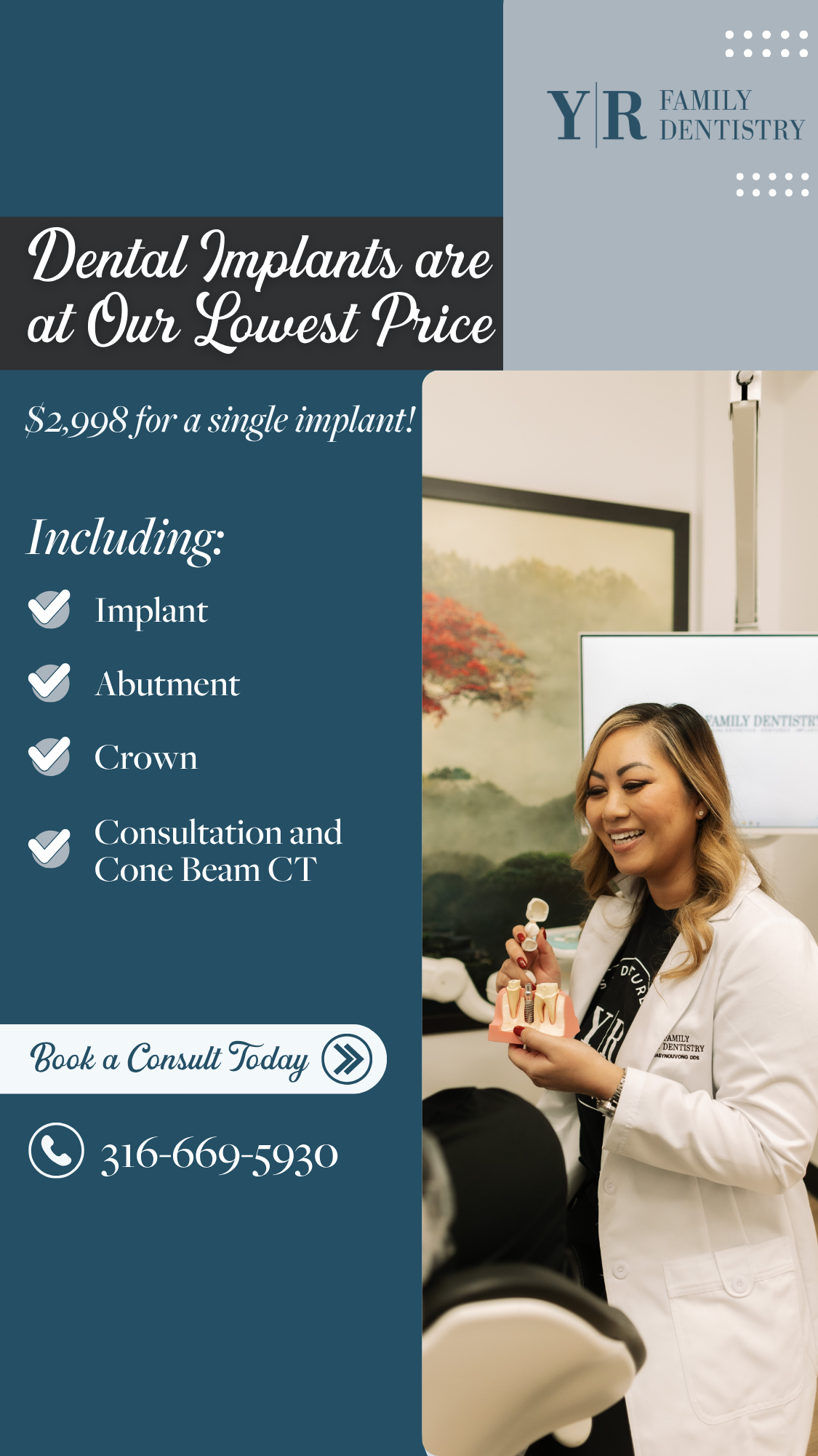 YR Family Dentistry Implant Dentist ad creative