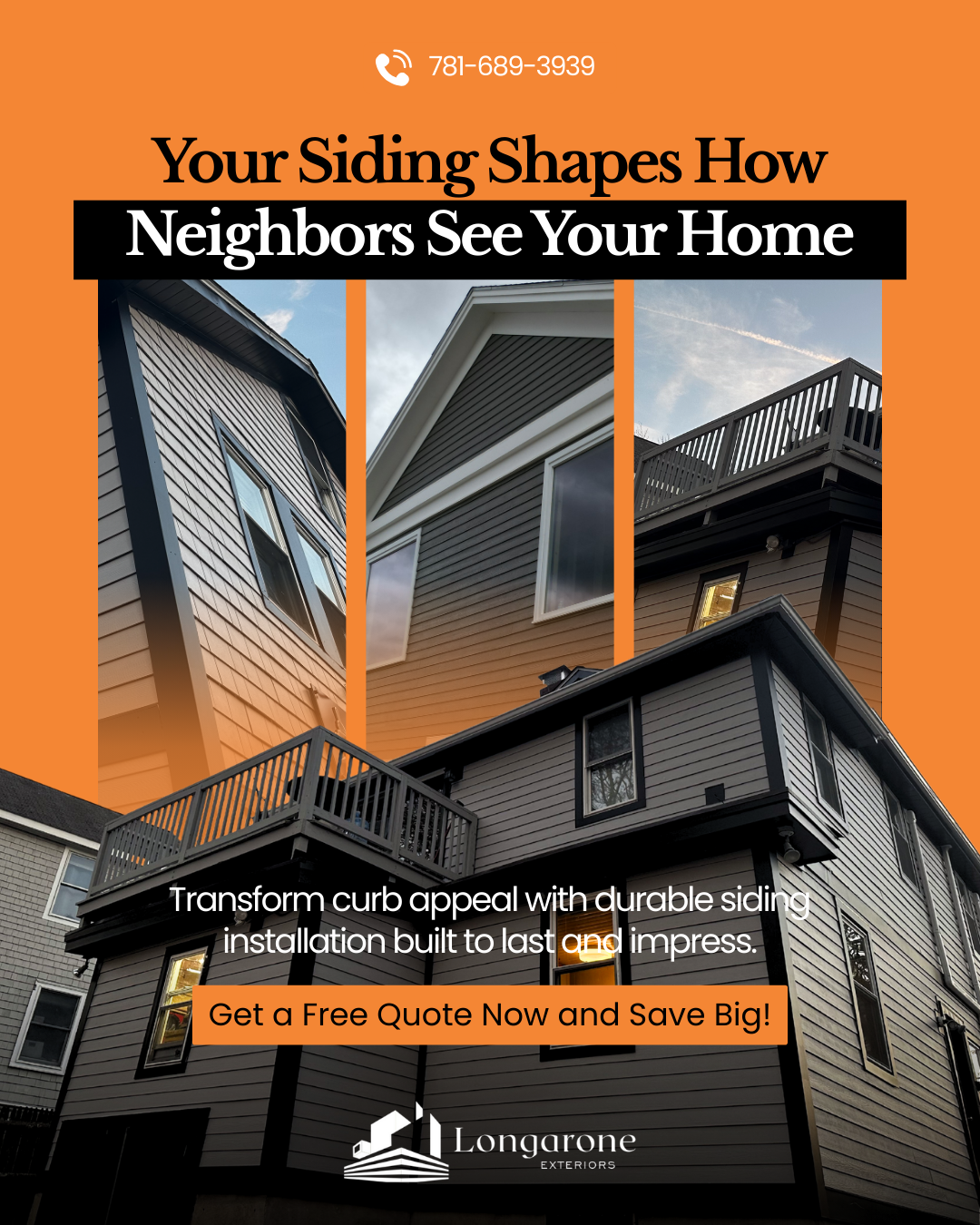 Longarone Exteriors Siding & Exterior ad creative