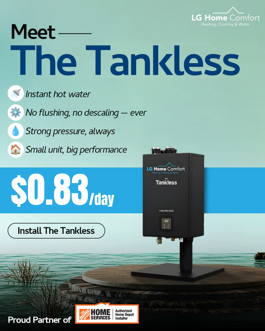 LG Home Comfort HVAC ad creative