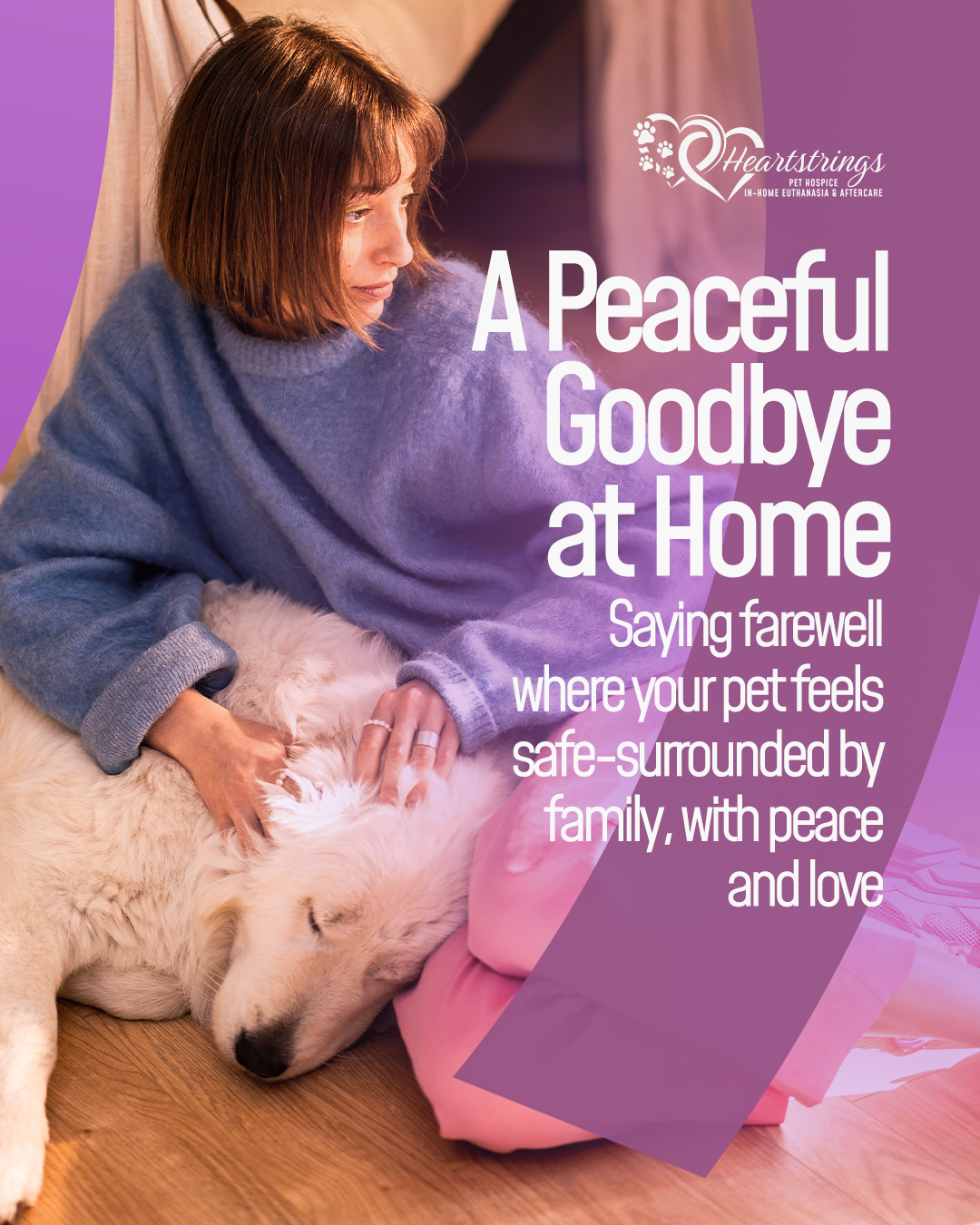 Heartstrings Pet Hospice, In-Home Euthanasia & Aftercare Veterinarian ad creative