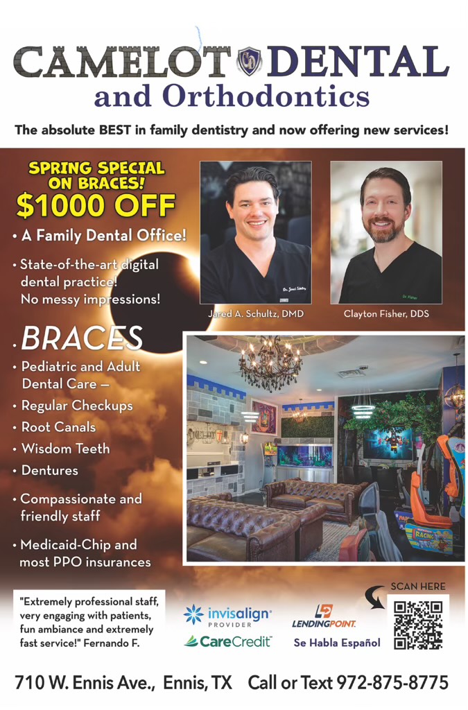 Camelot Dental - Ennis Orthodontist ad