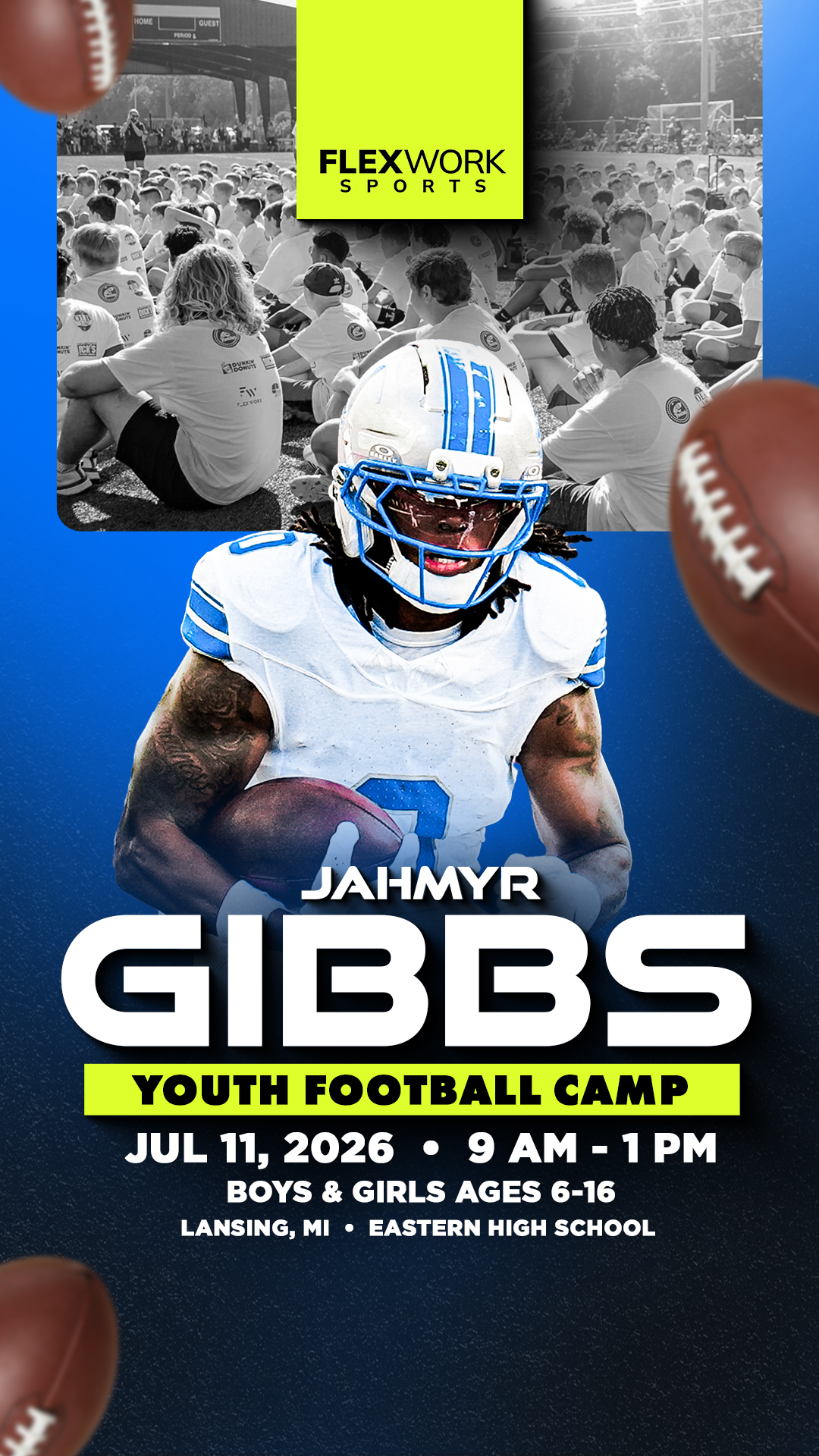 FlexWork Sports Management Sports Lessons ad creative