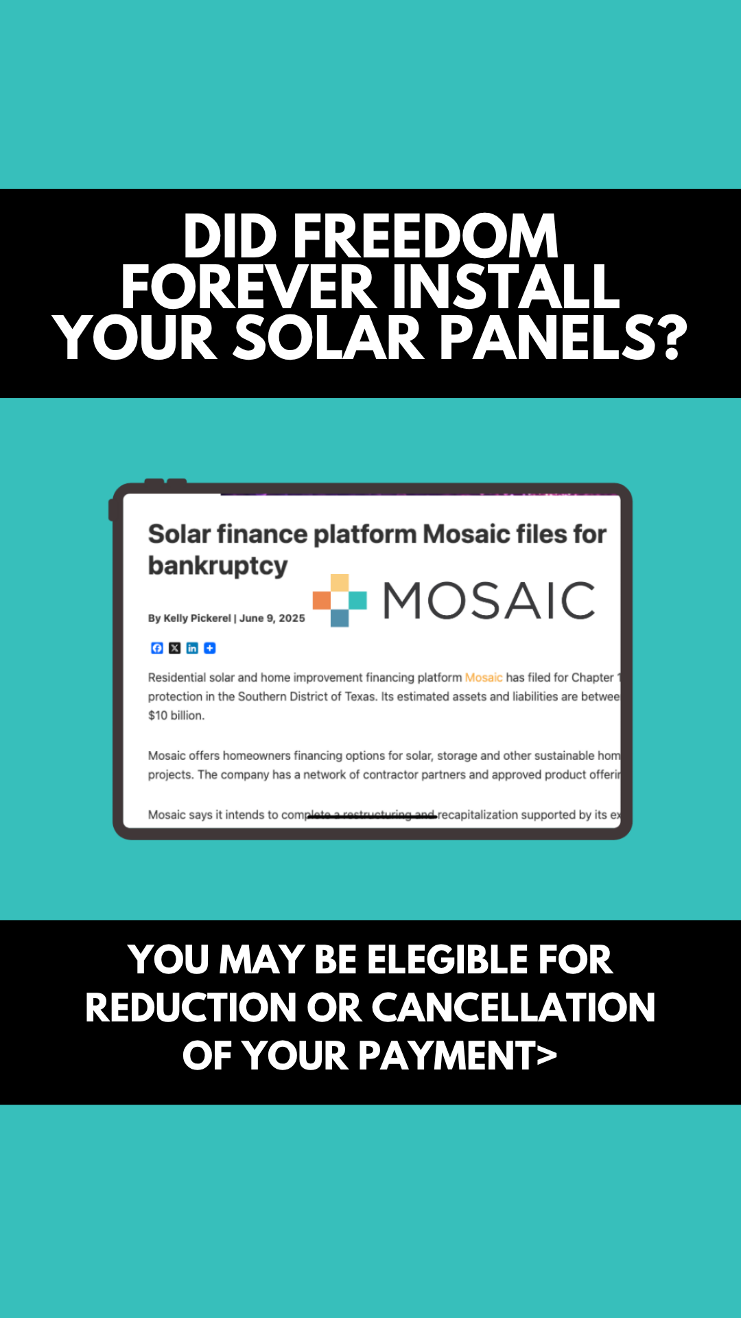 Unhappy with Solar Mosaic?