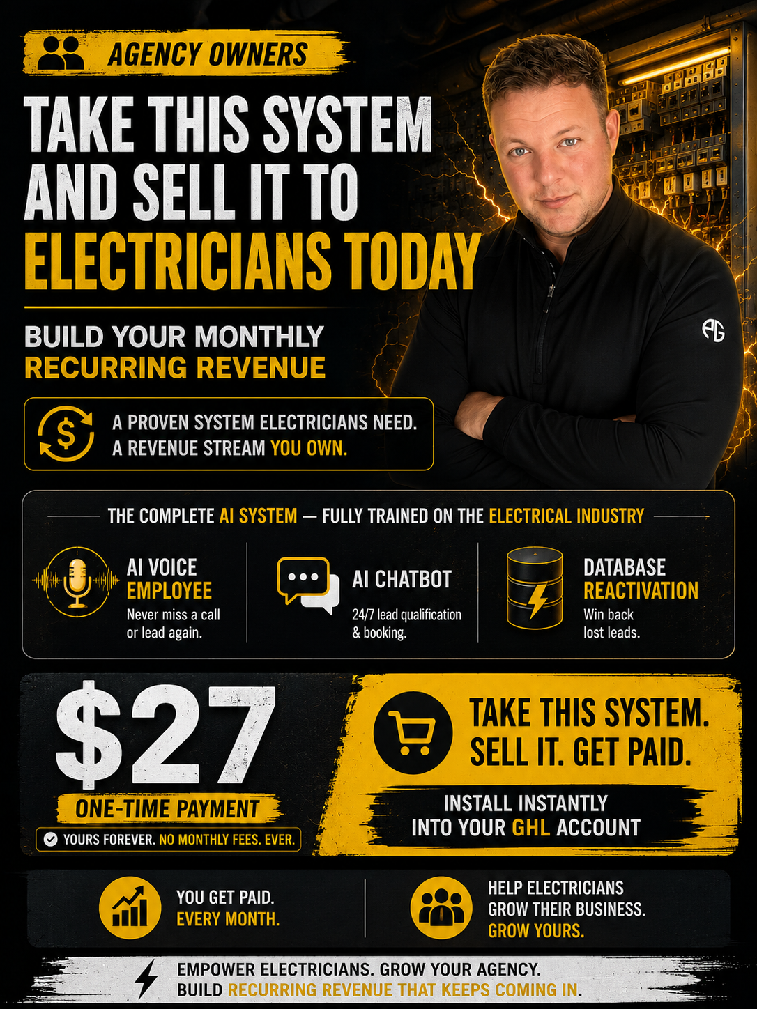 You give me $27 - I give you the full Electrician Automation Pack To Sell Inc. AI Employee