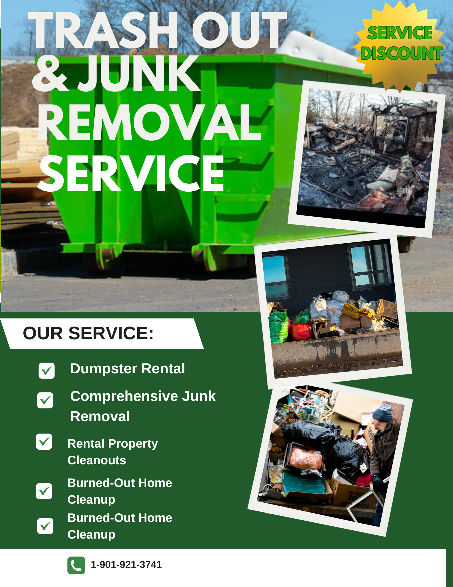 Terrance Hill, Real Estate Team Exp Realty LLC Junk Removal ad creative