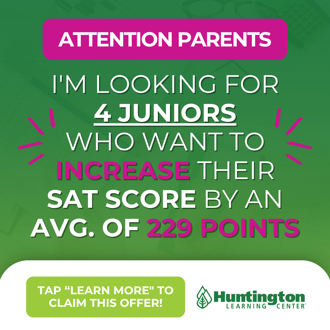 Huntington Learning Center Winter Garden Test Prep & Tutoring ad creative