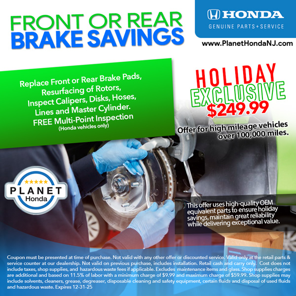 Planet Honda NJ Auto Repair ad creative