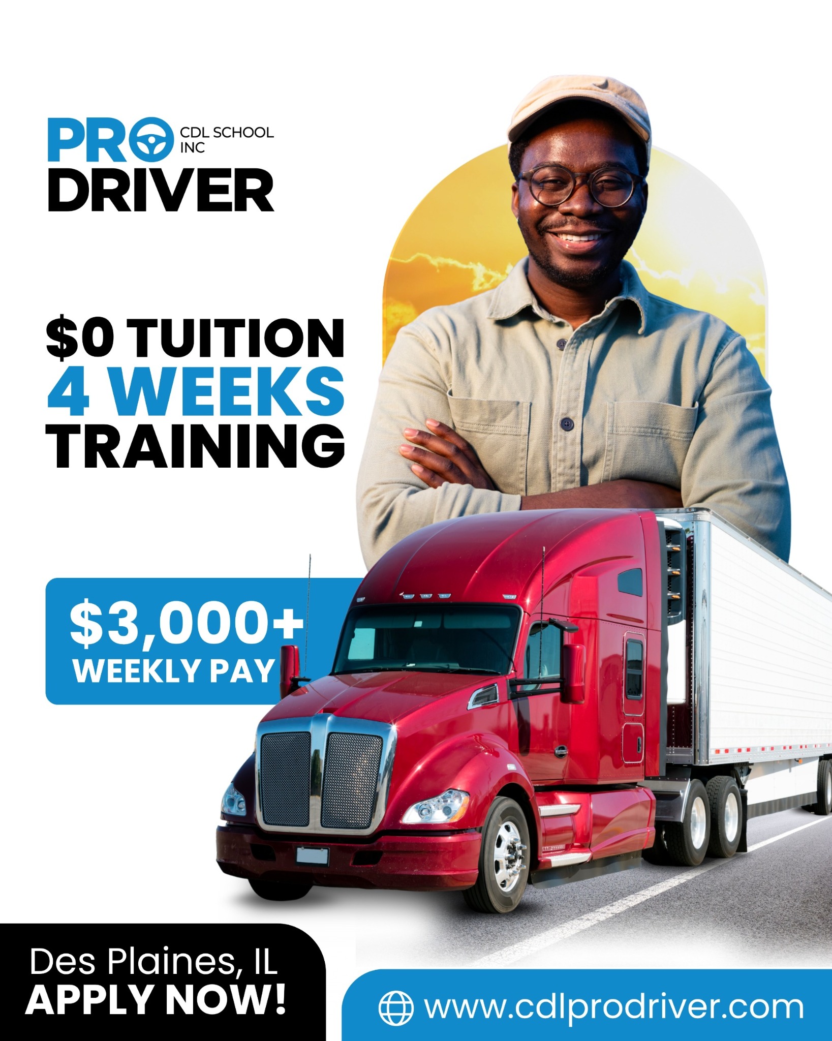 PRO Driver Trucking School Driving School ad creative