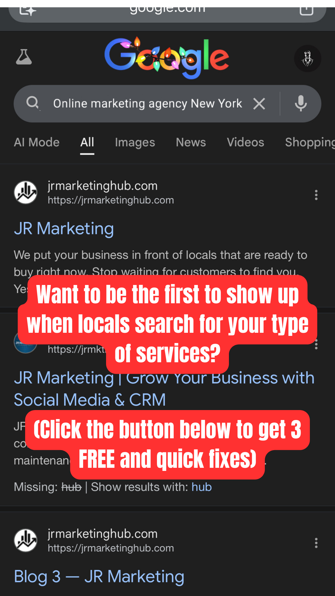 JR Marketing Digital Marketing Agency ad creative