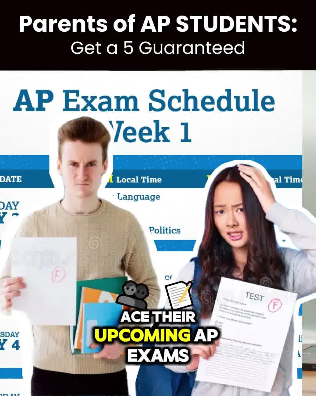 Acing AP Exams Test Prep & Tutoring ad creative