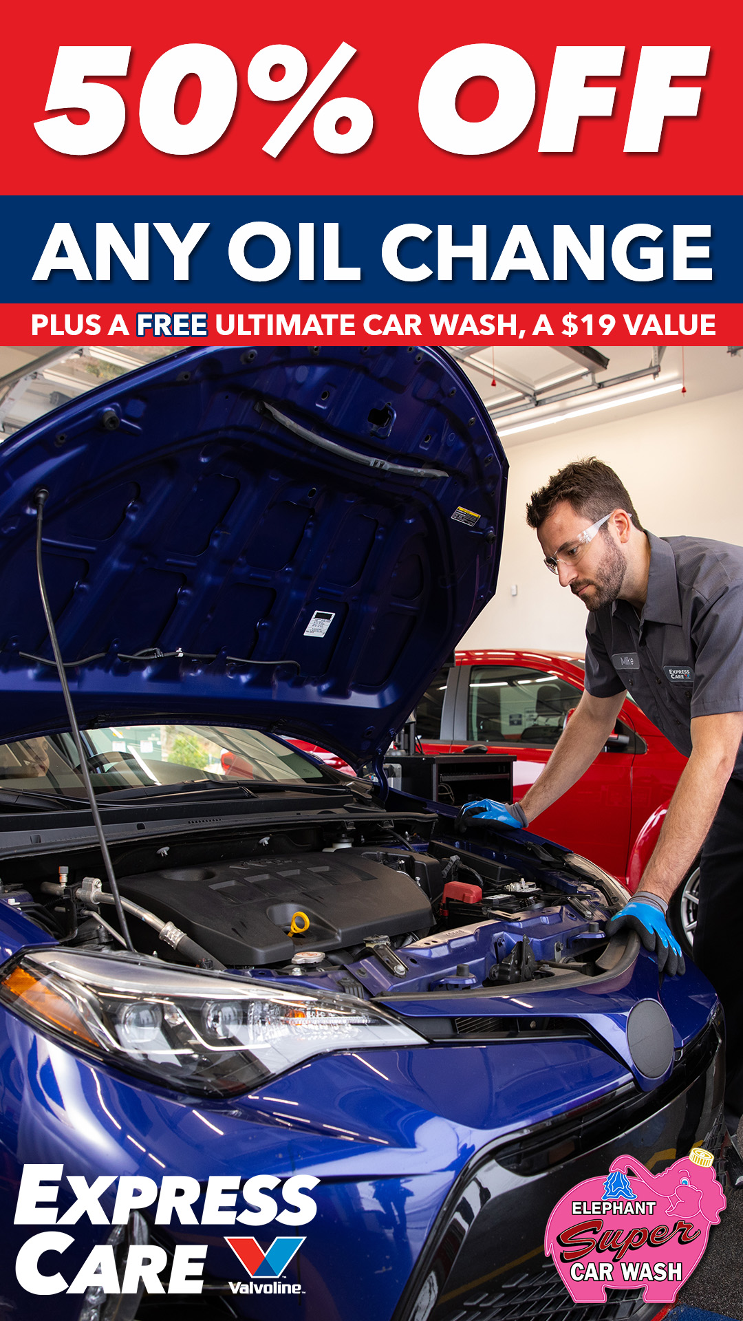 Valvoline Express Care Auto Repair ad creative