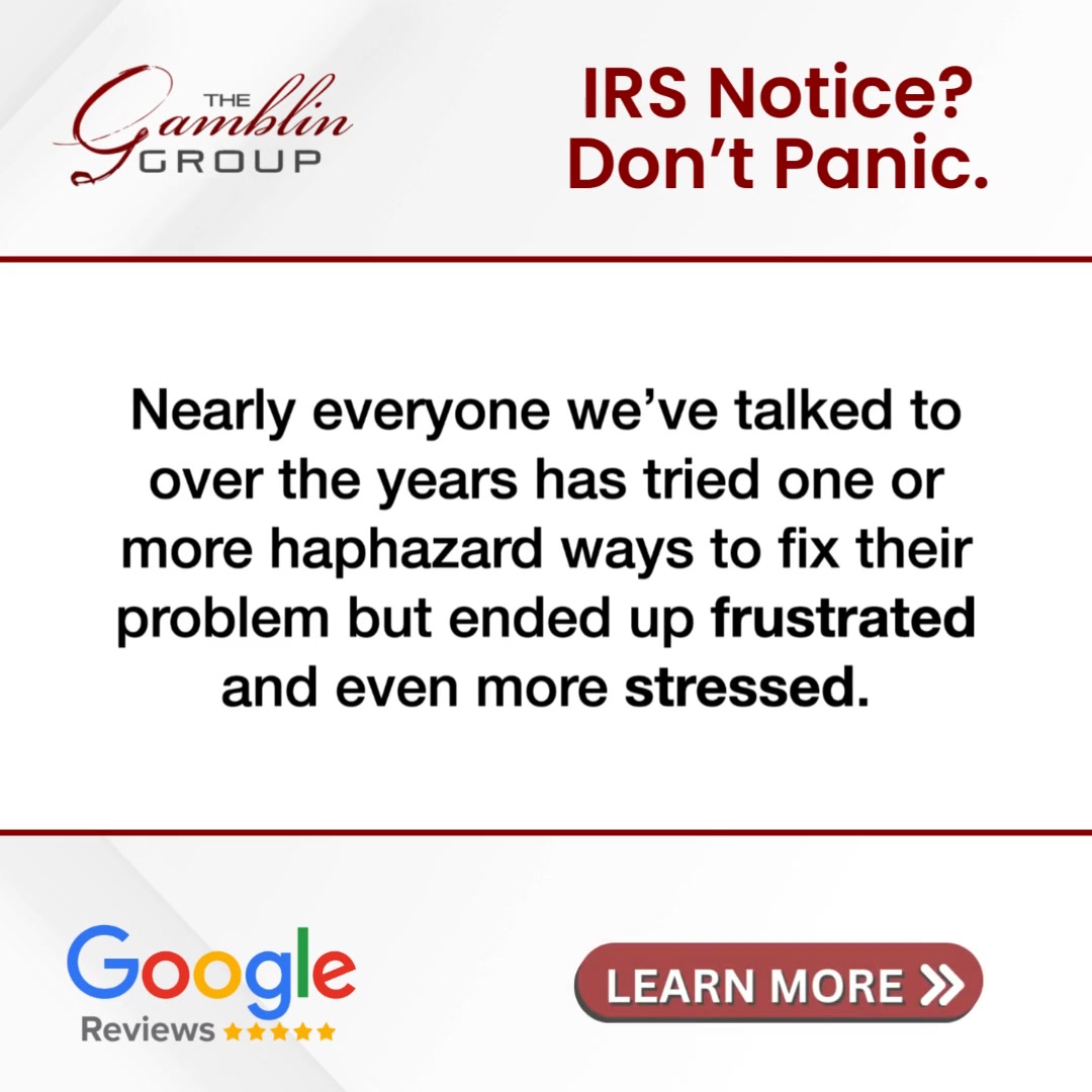 The Gamblin Group Tax Preparer ad creative