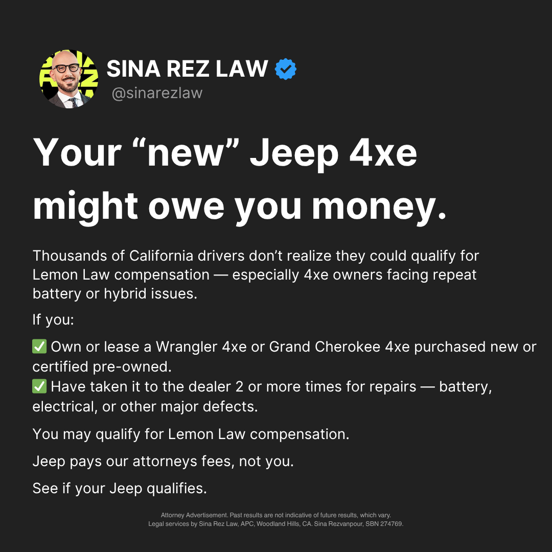 Sina Rez Law Personal Injury ad creative