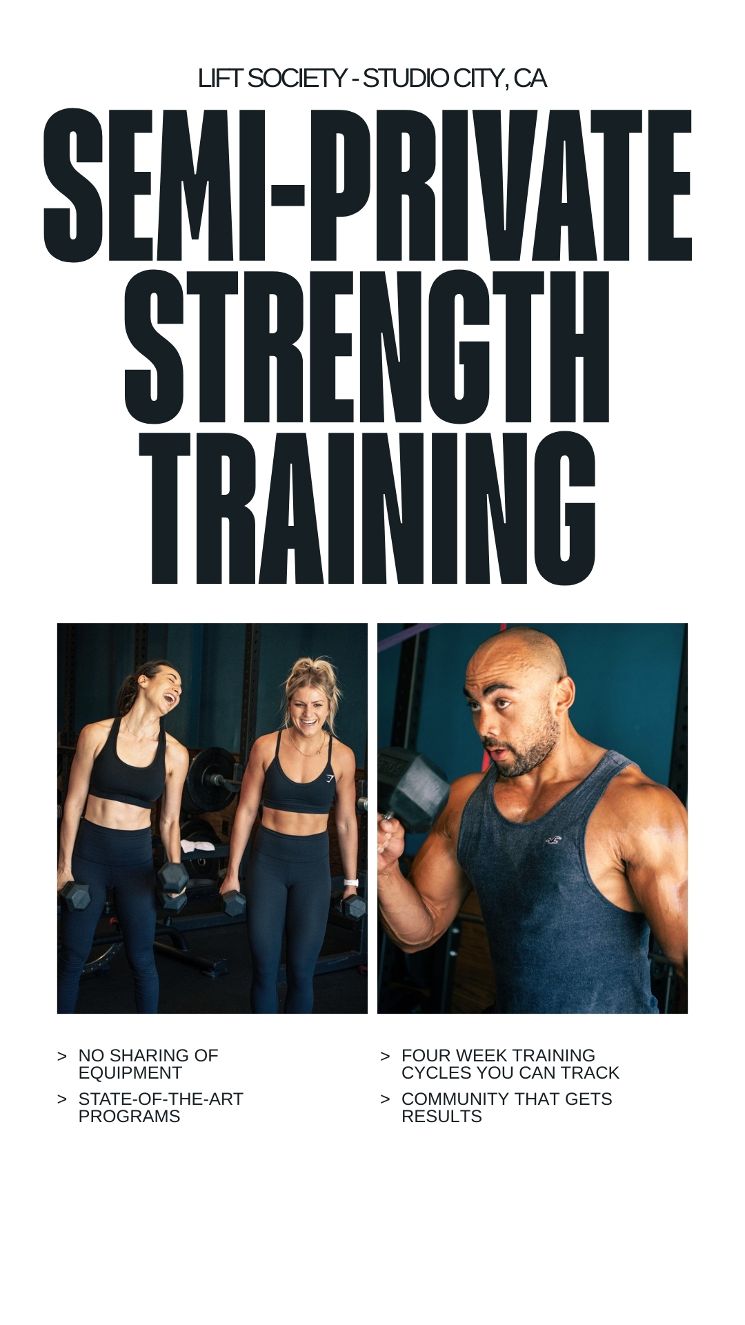 LIFT Society Personal Trainer ad creative