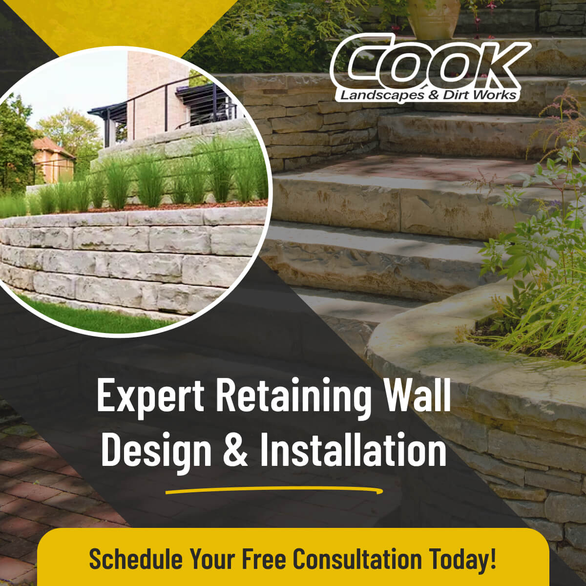 Cook Landscapes & Dirt Works Landscaping ad creative