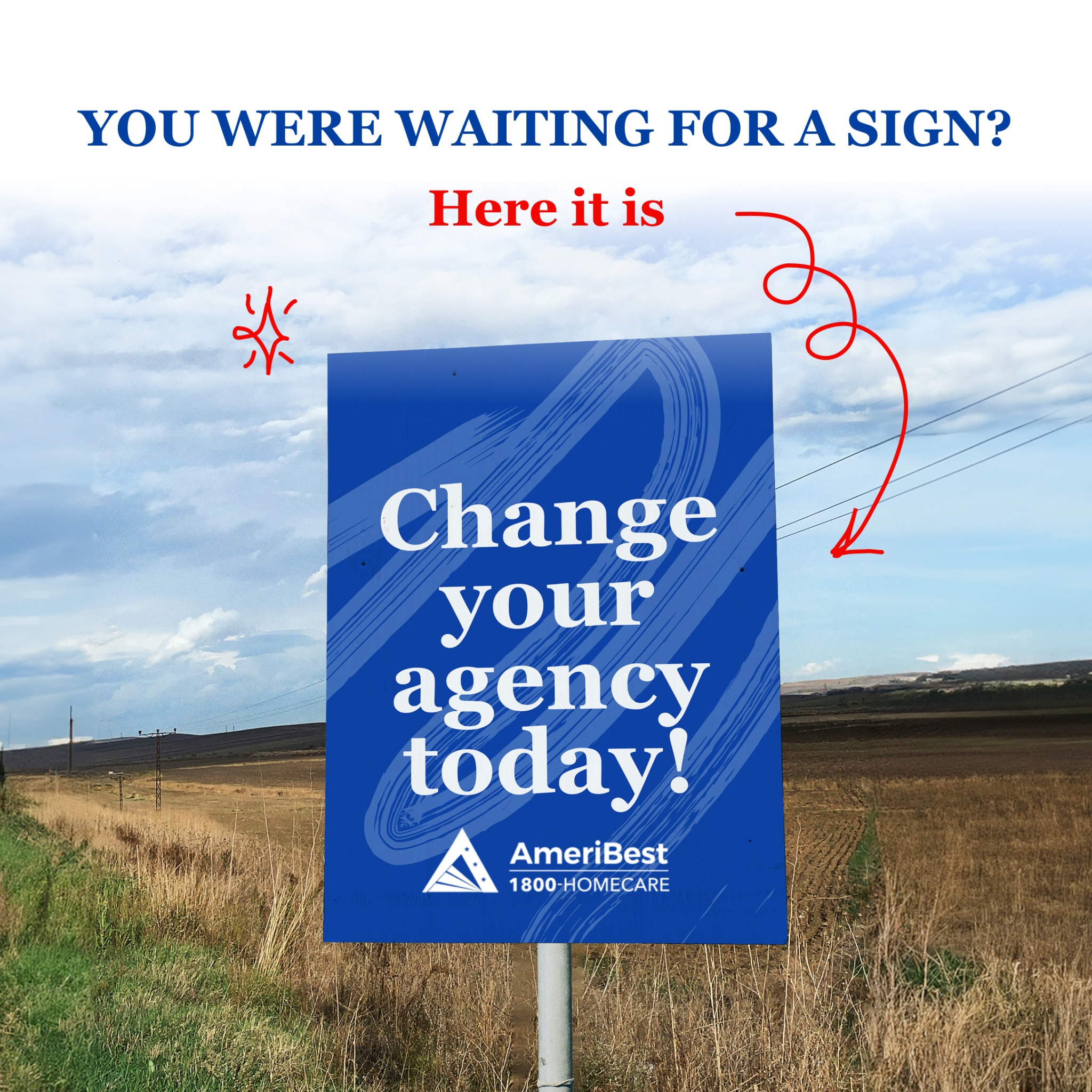 AmeriBest Home Care: 1800-HOMECARE Home Health Care ad creative