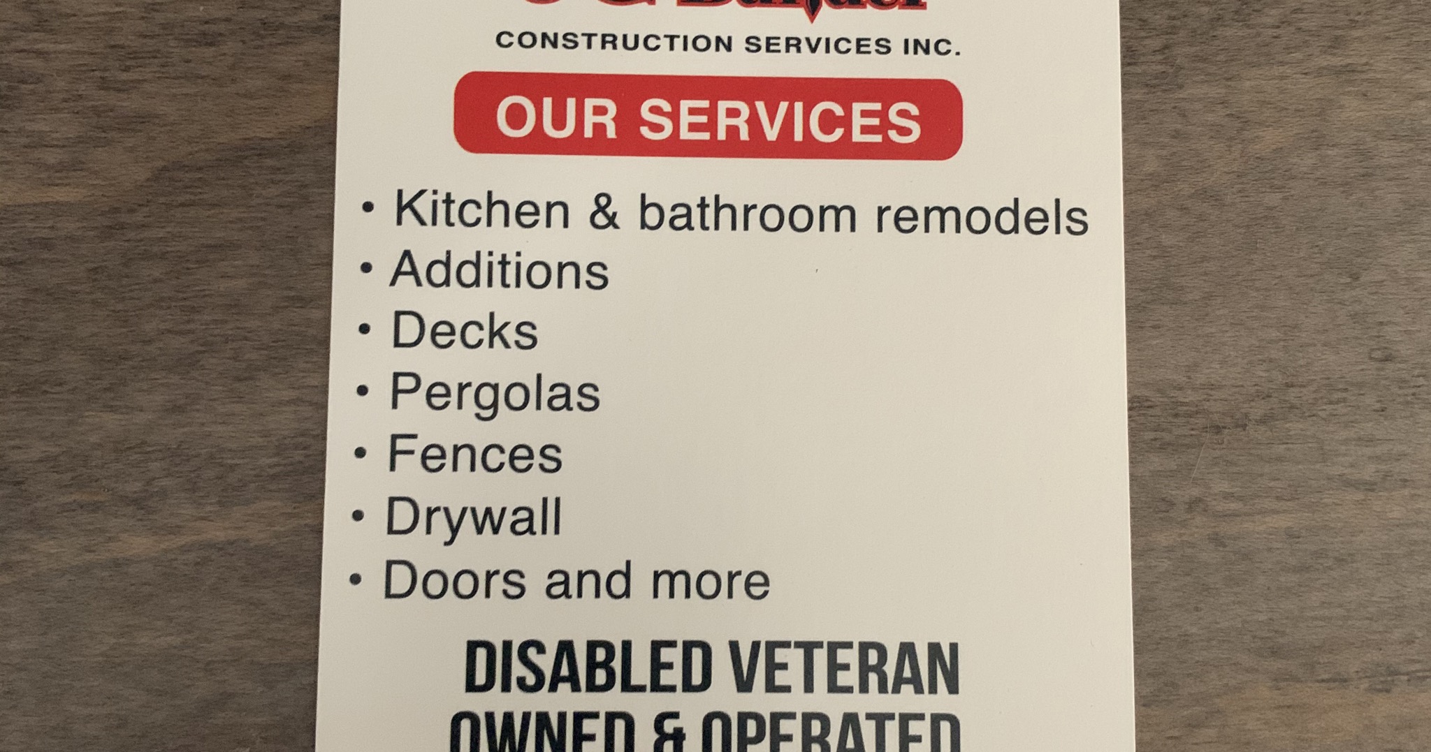 JG Builder General Contractor ad creative