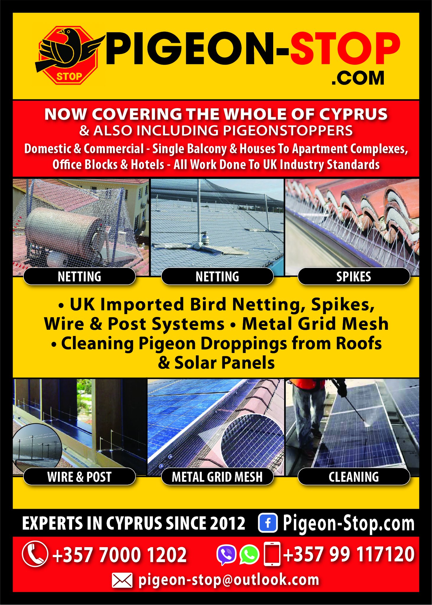 Pigeon-Stop.com Pest Control ad