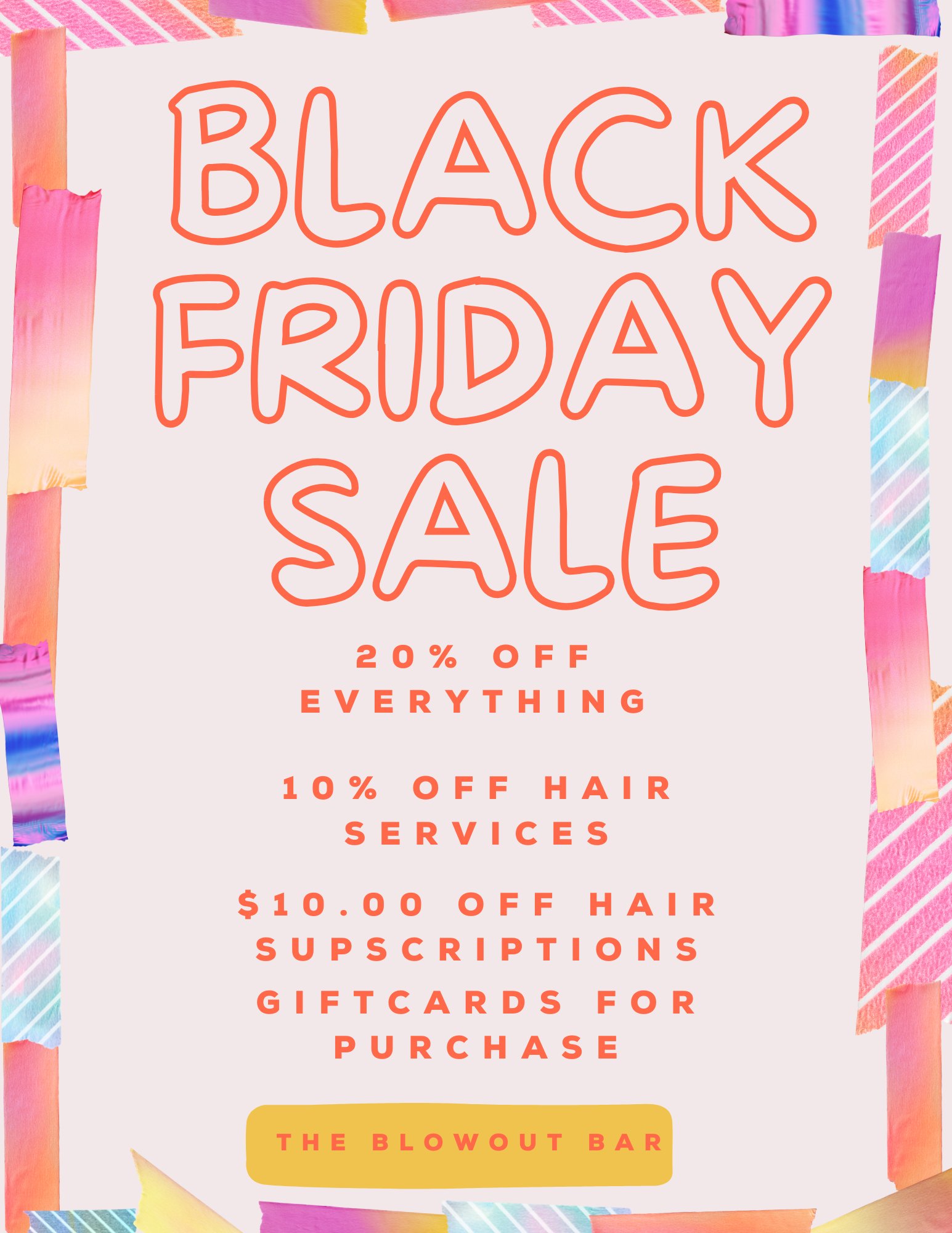 The Blowout Bar Hair Salon ad creative