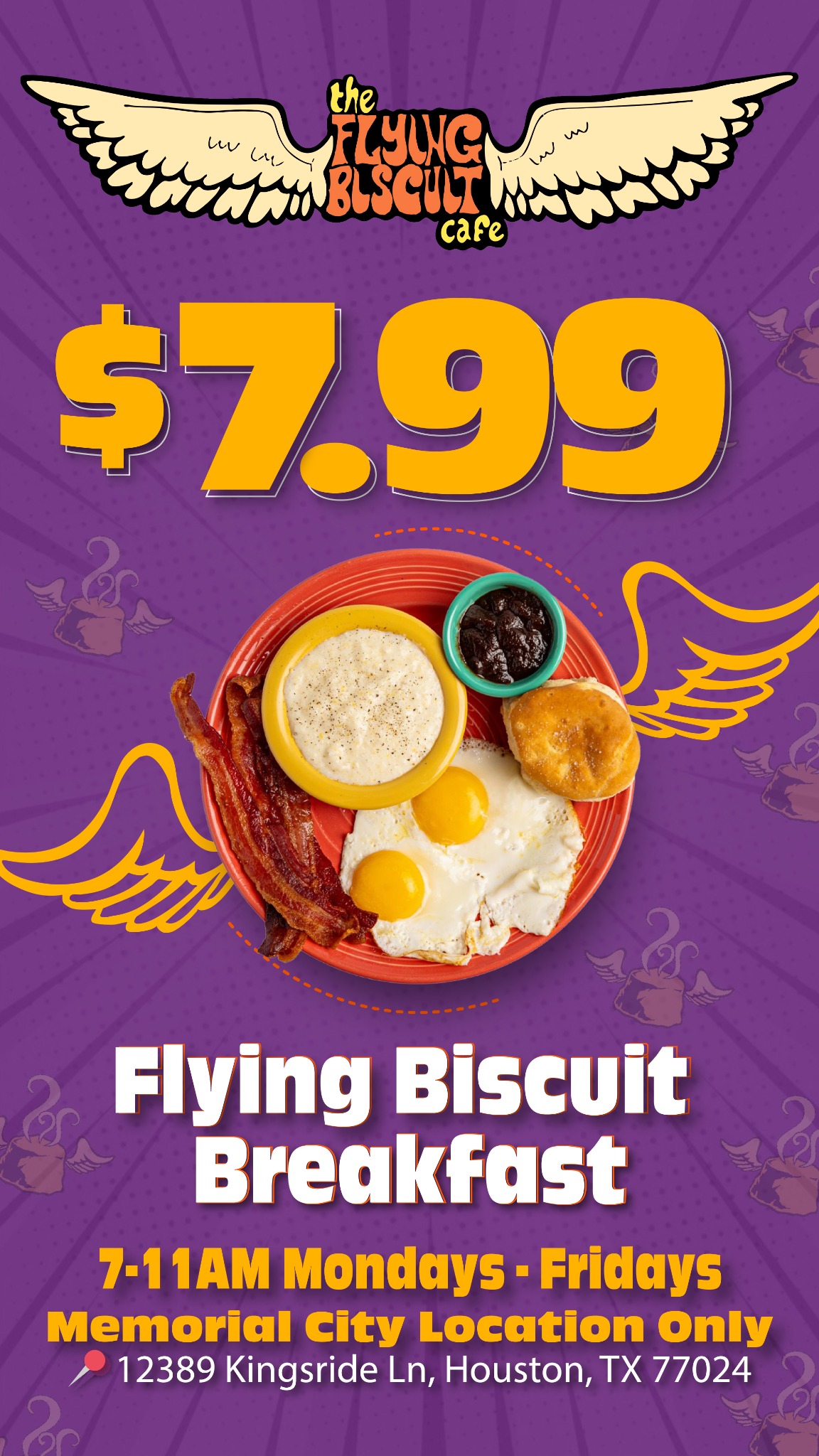 Flying Biscuit Cafe - Memorial City Houston Restaurant ad creative