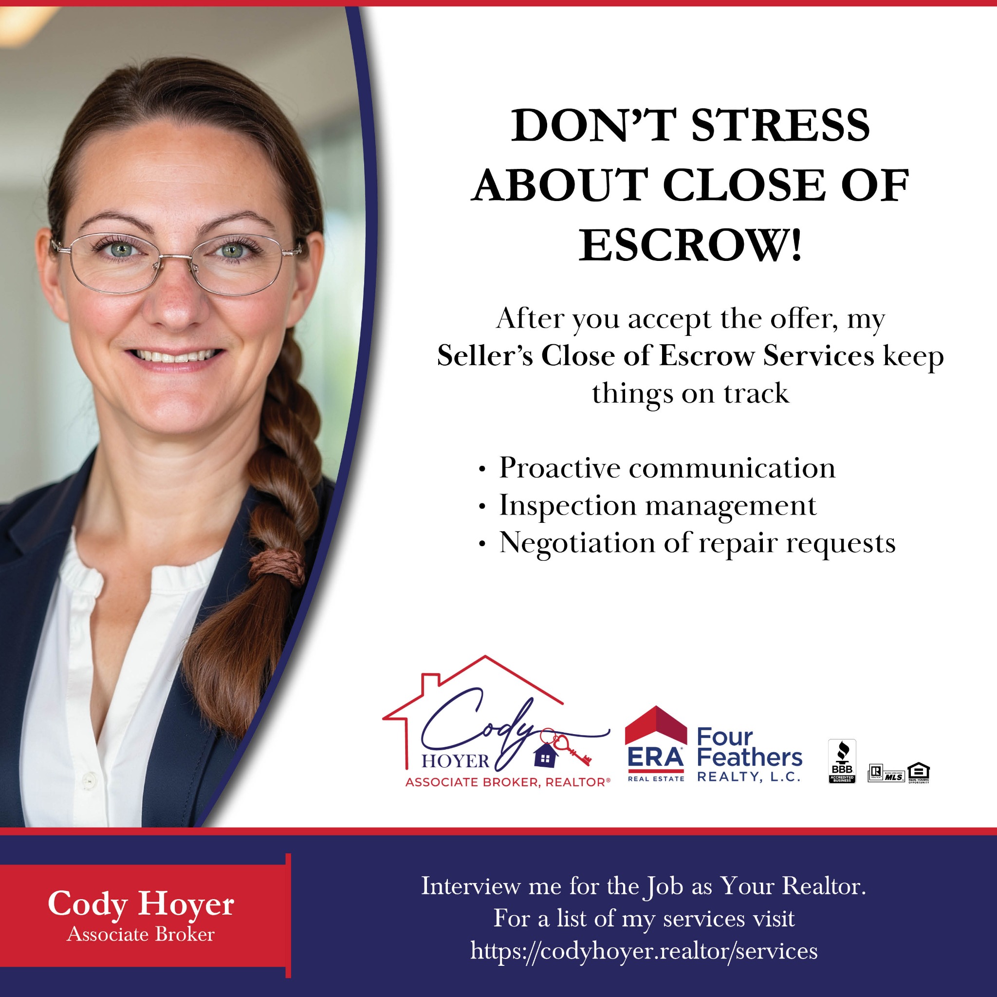 Cody Hoyer Licensed Realtor With ERA Four Feathers Realty LC Real Estate Agent ad creative