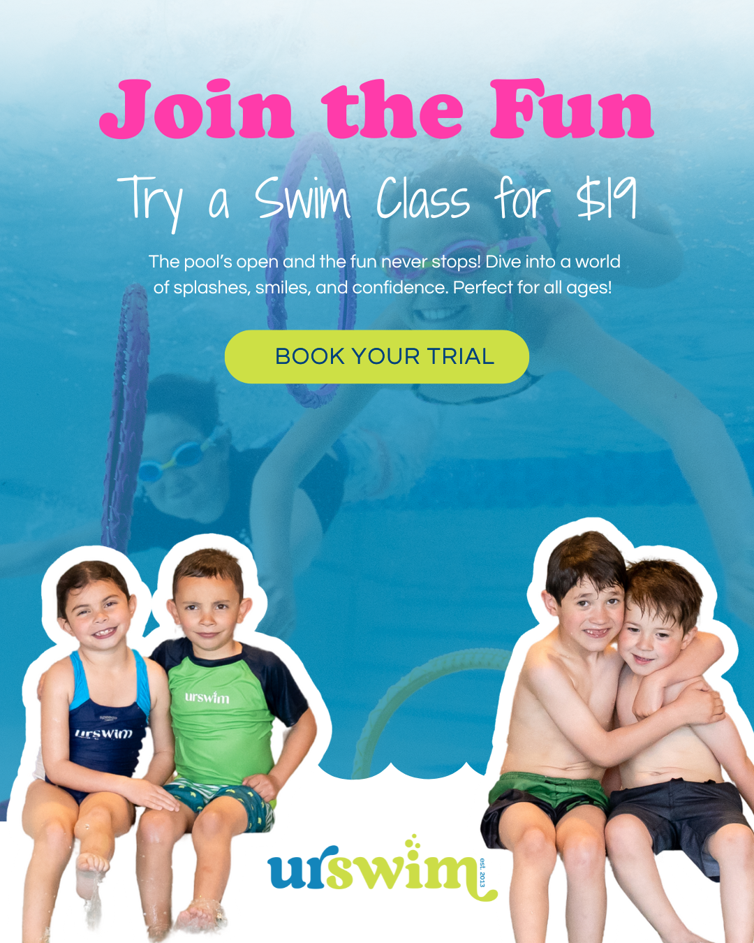 Make water safety FUN- at urSwim!