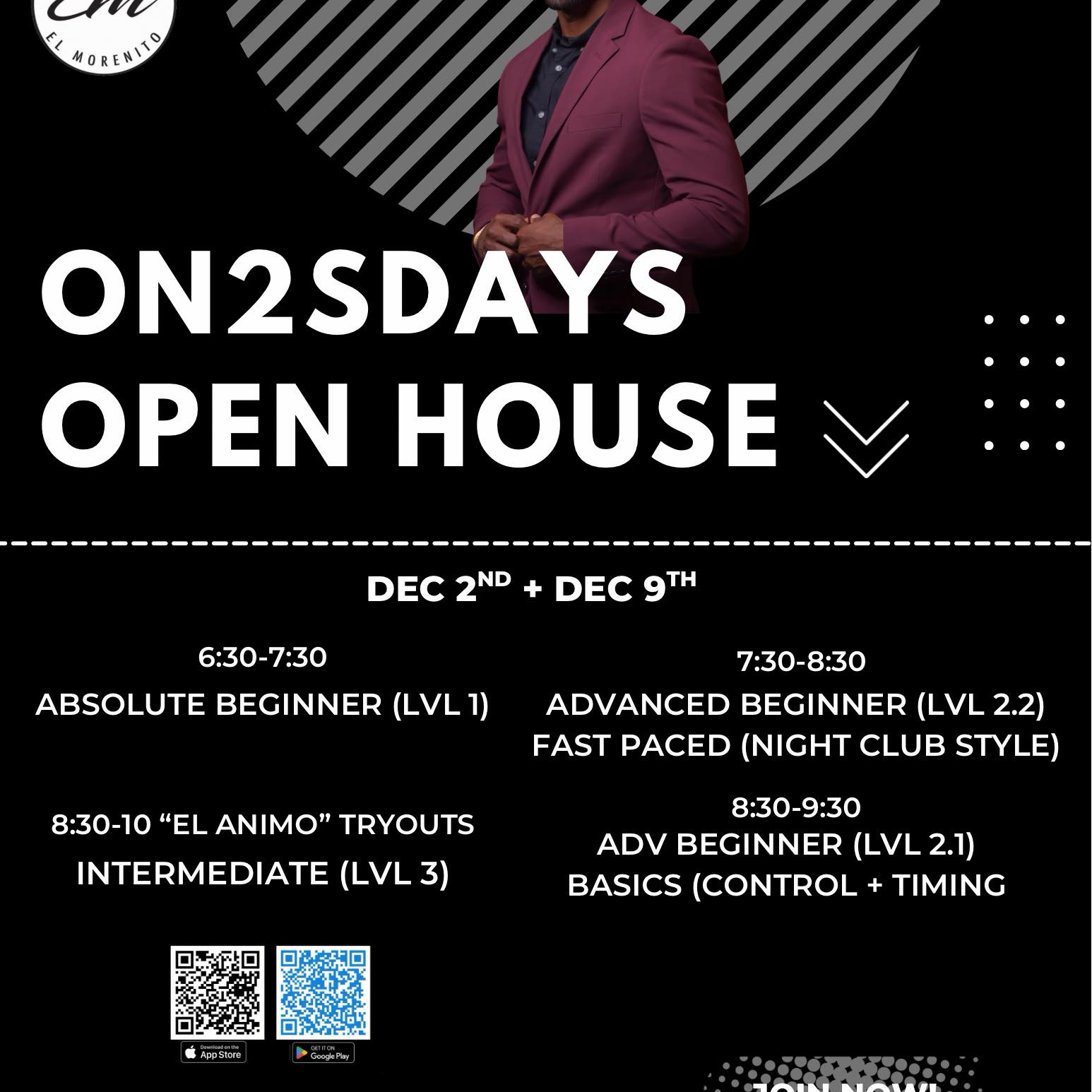 Trevor "El Morenito" Brown Dance Studio ad creative