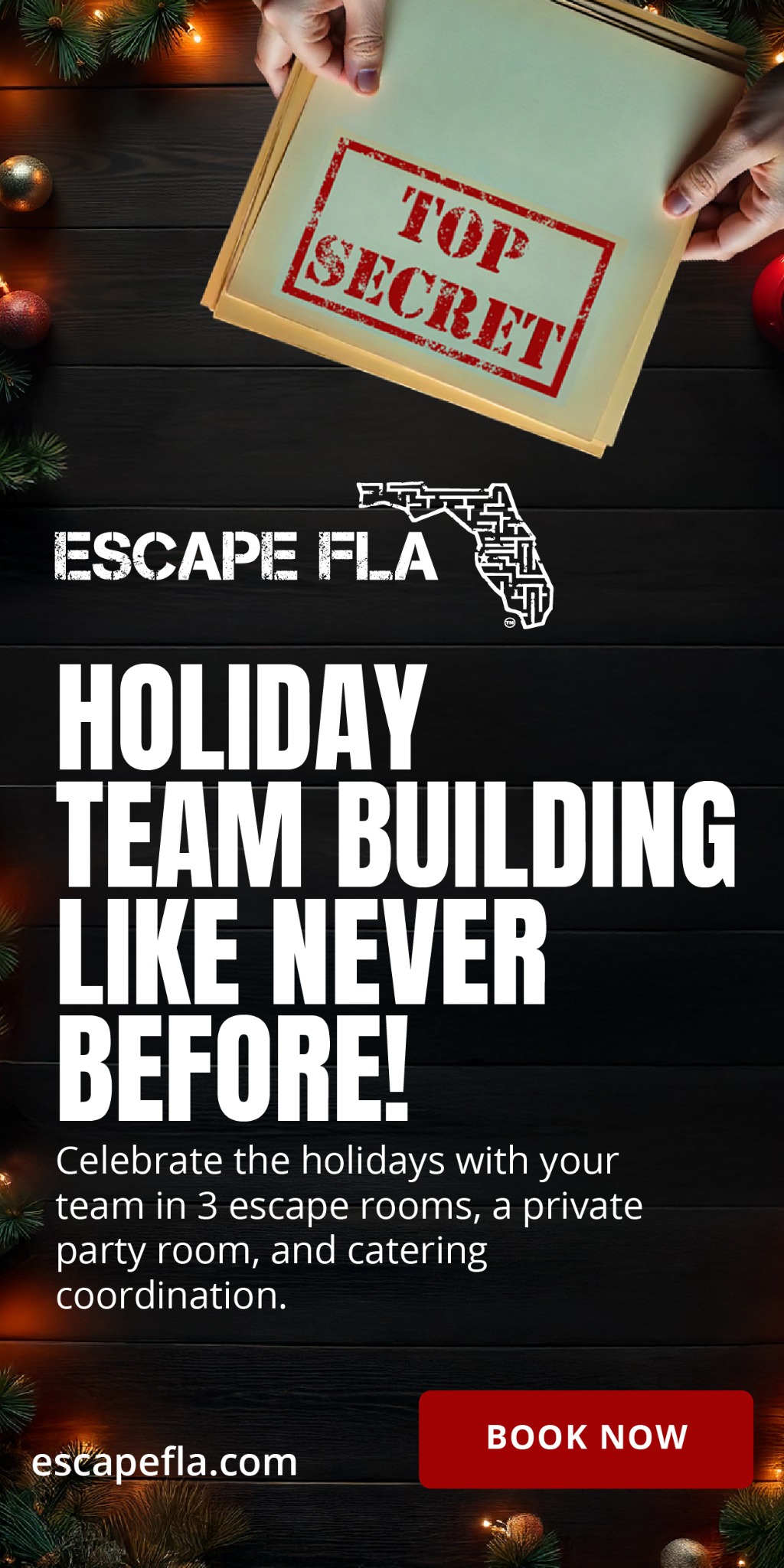 Escape FLA Event Venue ad creative