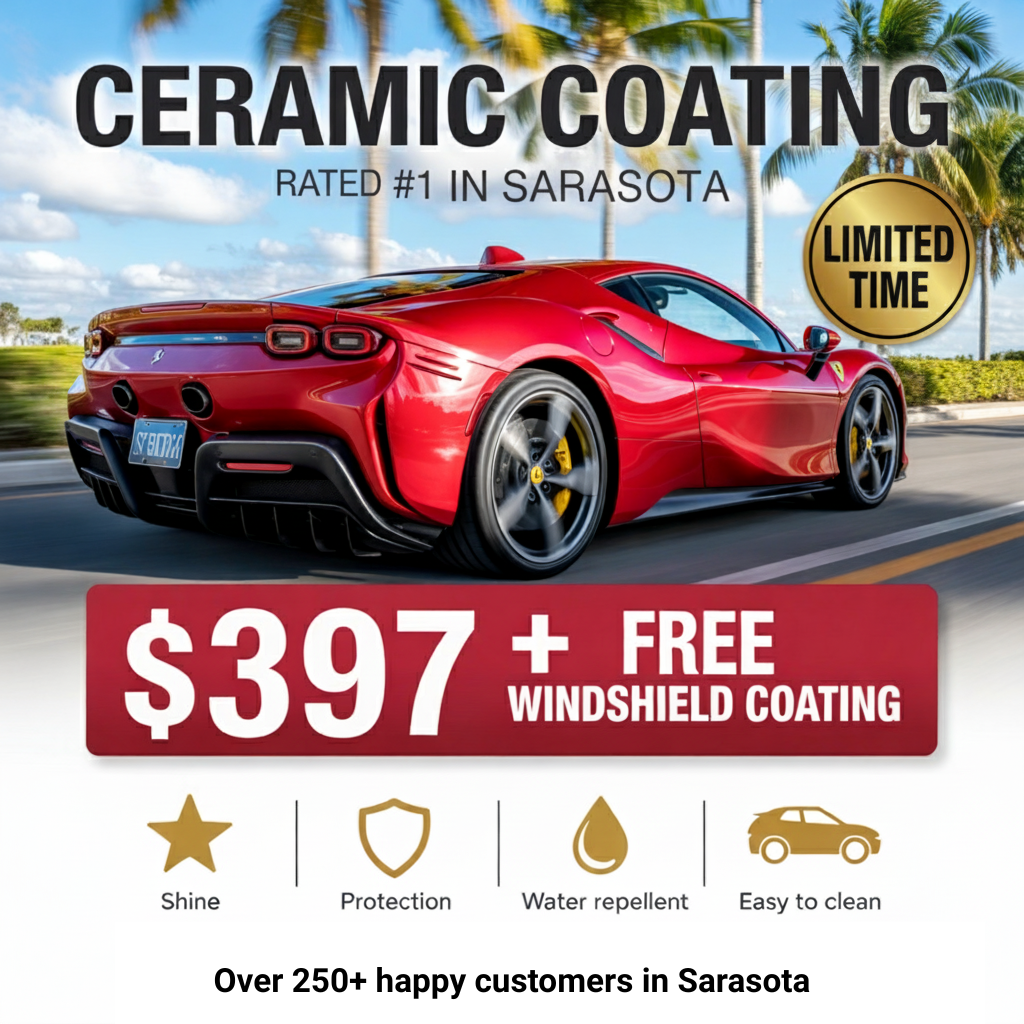 Ceramic Coating + FREE Windshield Coating😱!