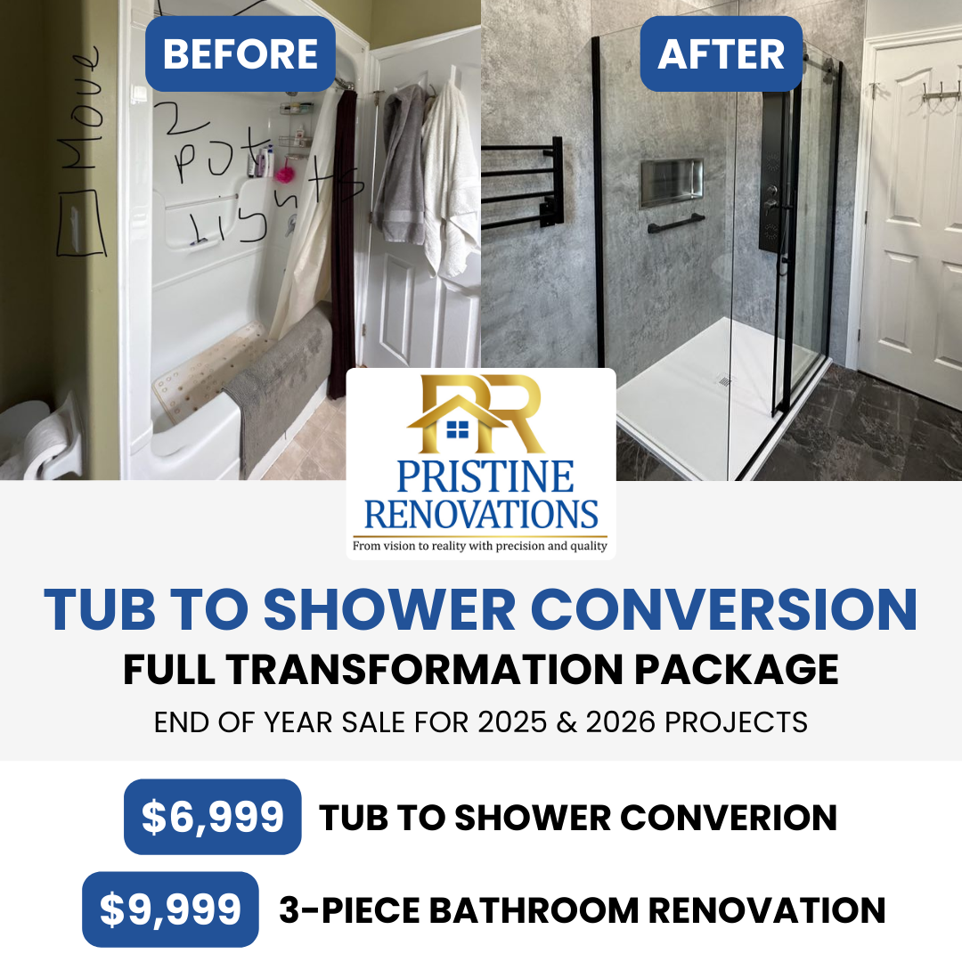 Pristine Renovations Corporation Kitchen & Bath Remodeling ad creative