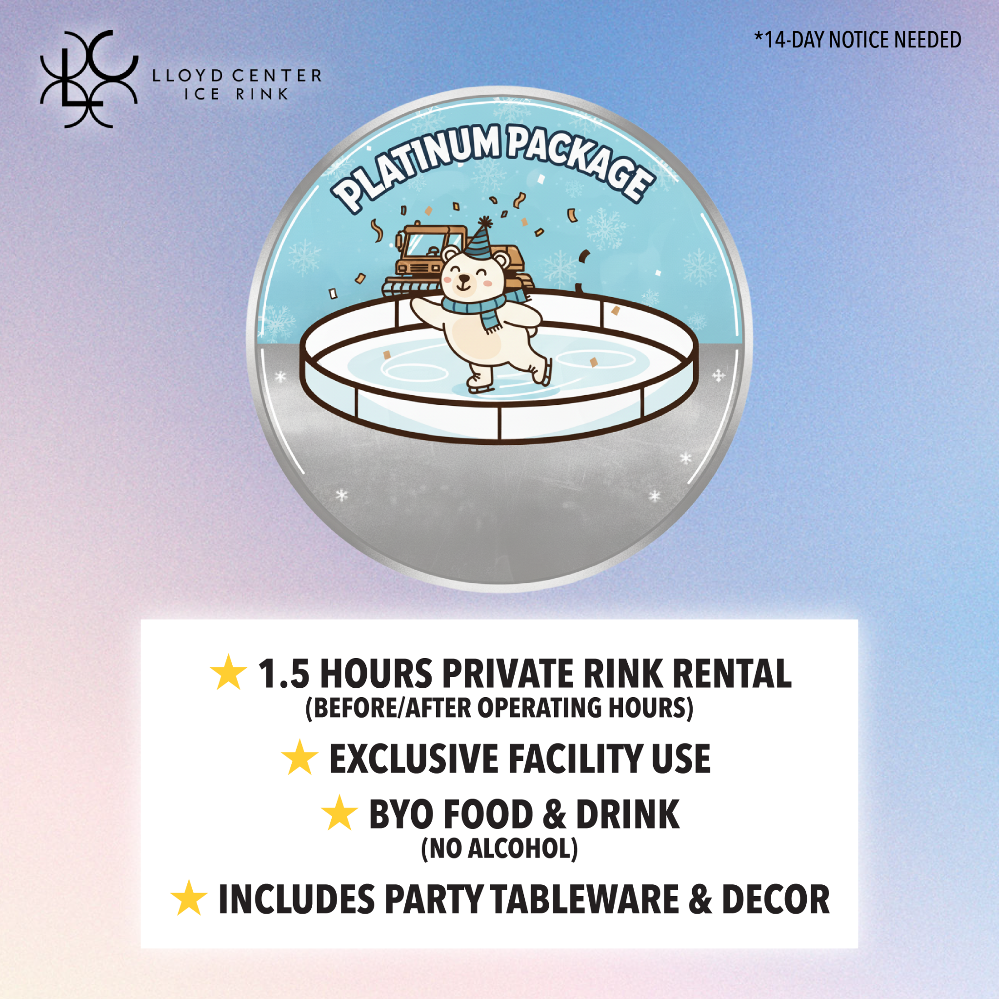 Lloyd Center Ice Rink Event Venue ad creative