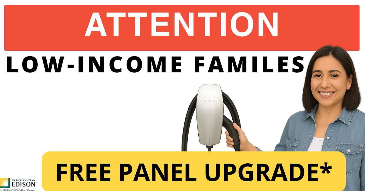 BREAKING NEWS: Free EV Panel Upgrade for Low-Income Families