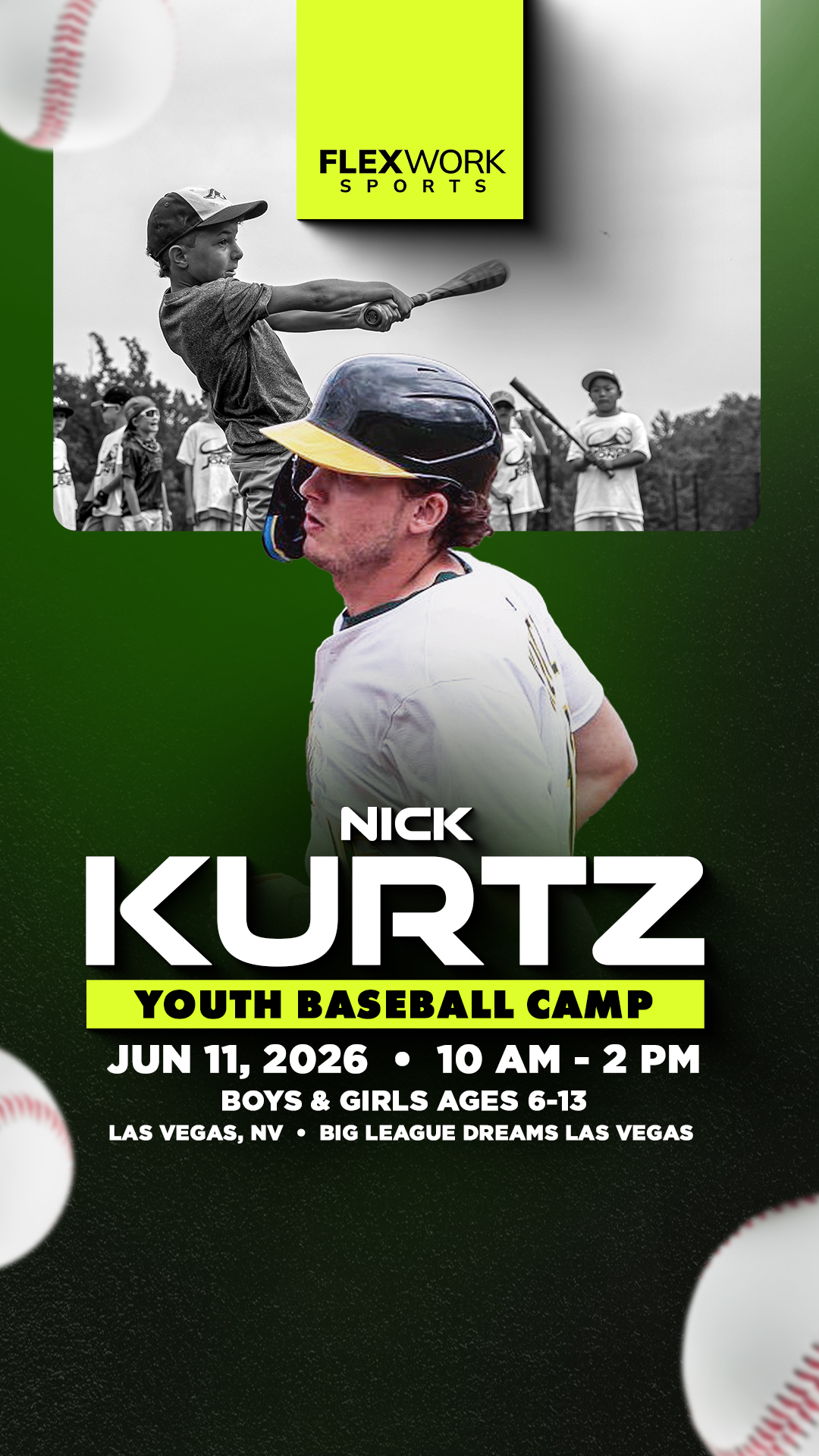 FlexWork Sports Management Sports Lessons ad creative