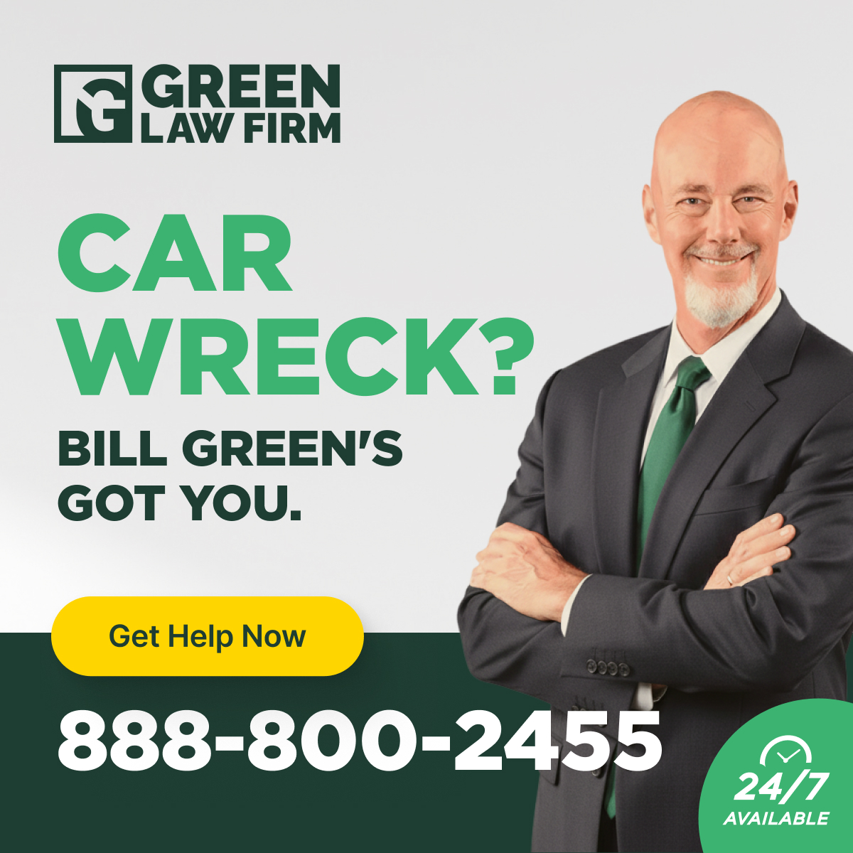 Bill Green Law Firm Personal Injury ad creative