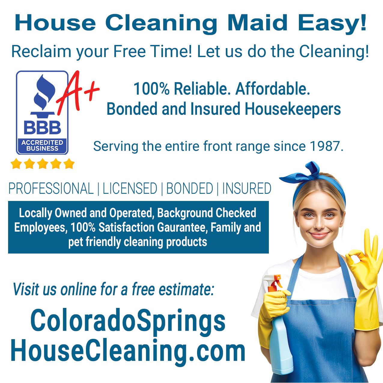 Colorado Springs House Cleaning House Cleaning ad creative