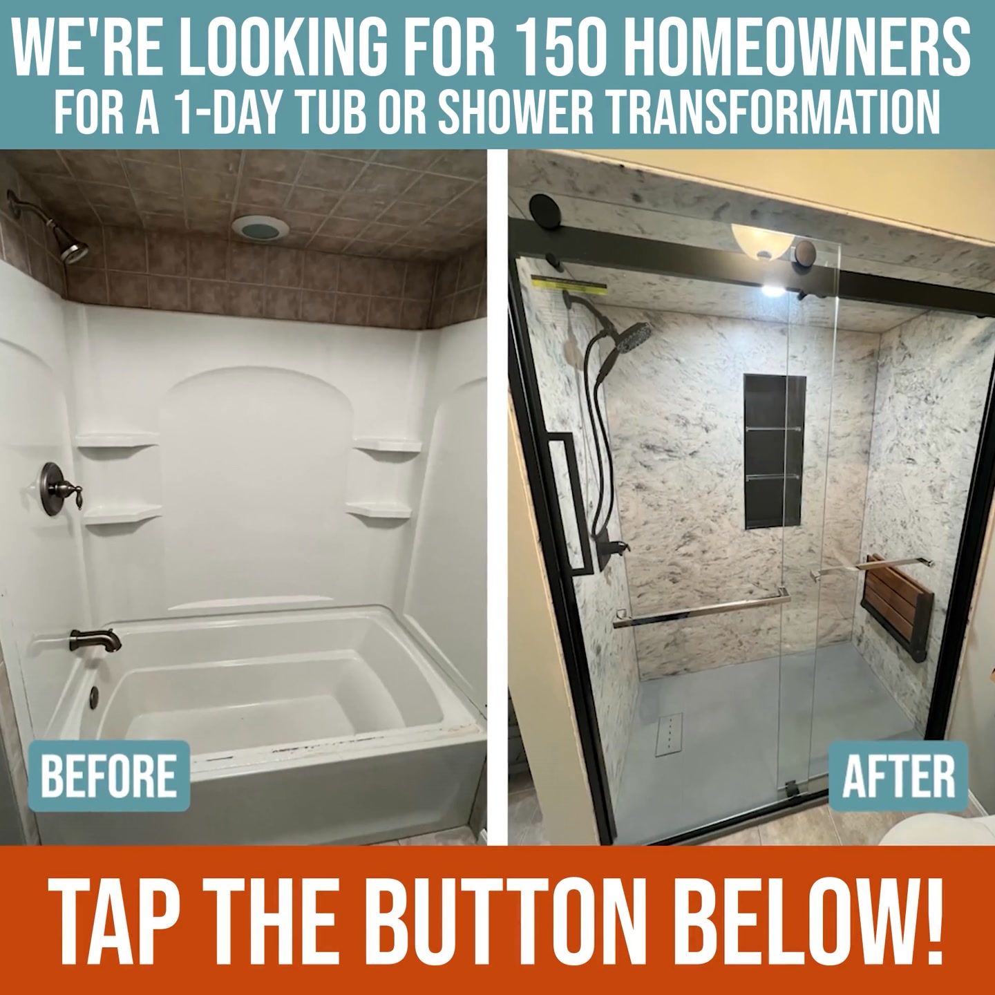 🇺🇸 LAKE COUNTY: Get 50% OFF Tub or Shower Installations!