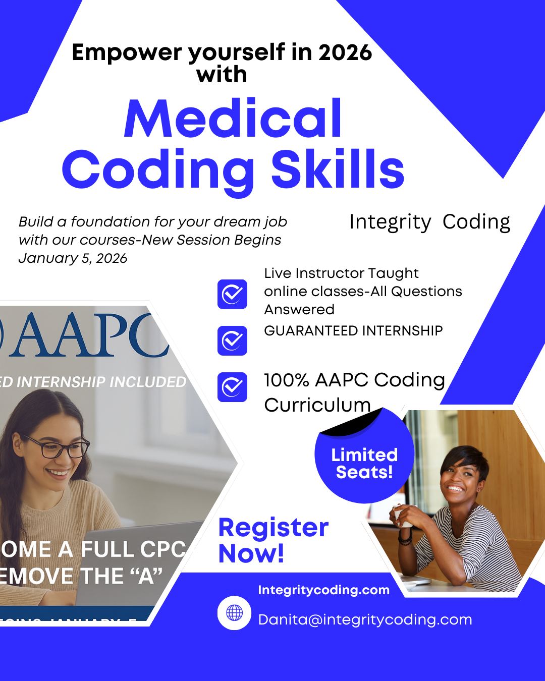 Integrity Coding/Billing and Educational Development Test Prep & Tutoring ad creative