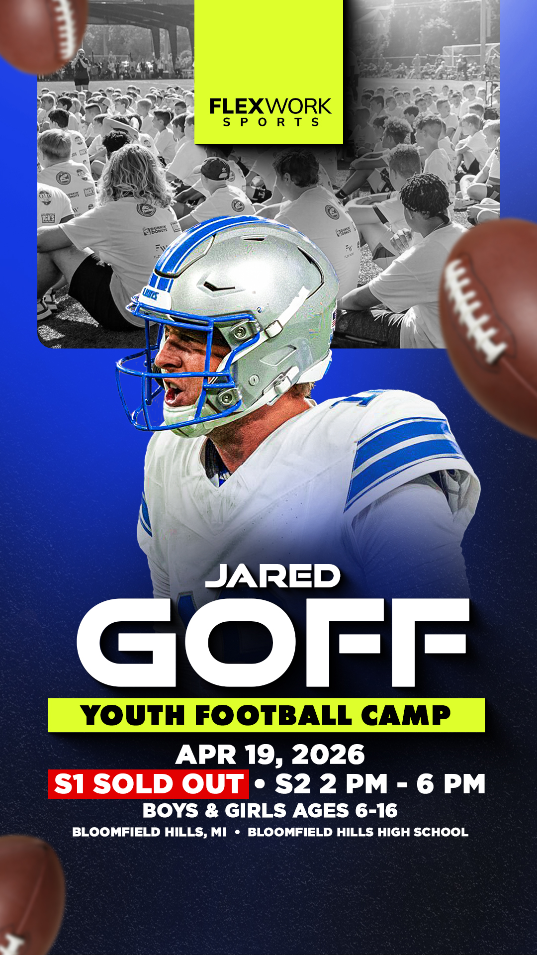 FlexWork Sports Management Sports Lessons ad creative