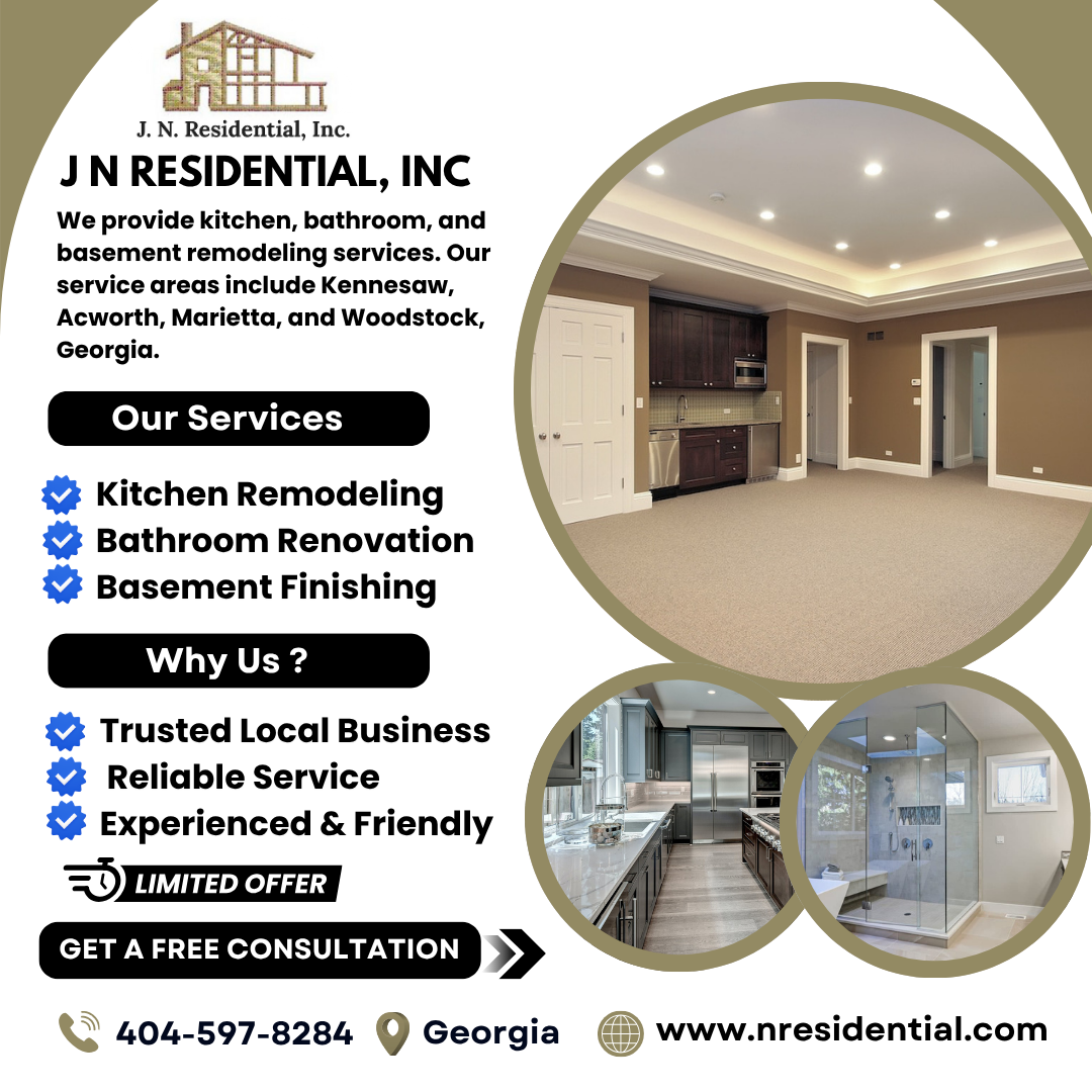 J N Residential, Inc. Kitchen & Bath Remodeling ad creative