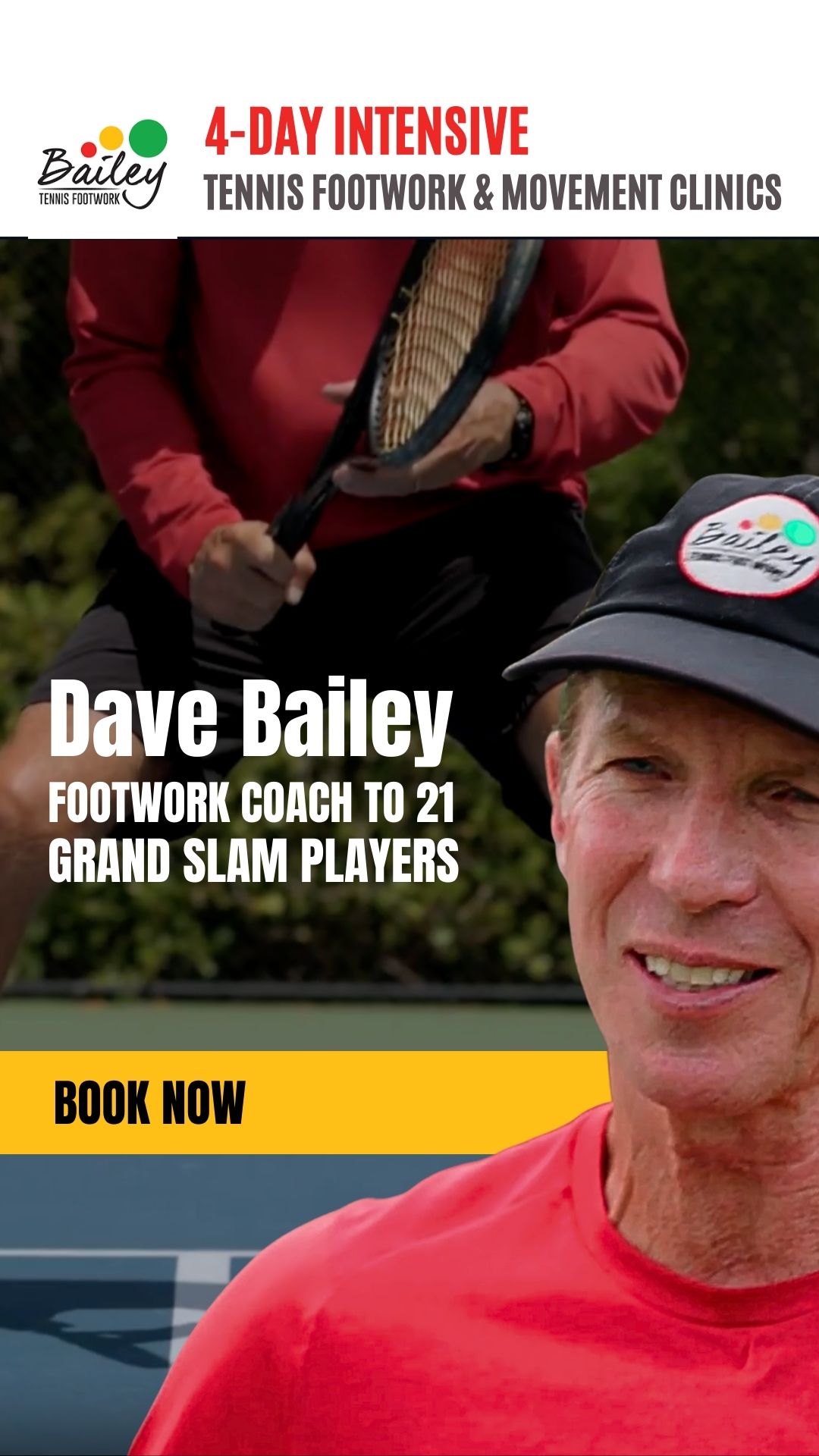 Bailey Tennis Footwork Sports Lessons ad creative