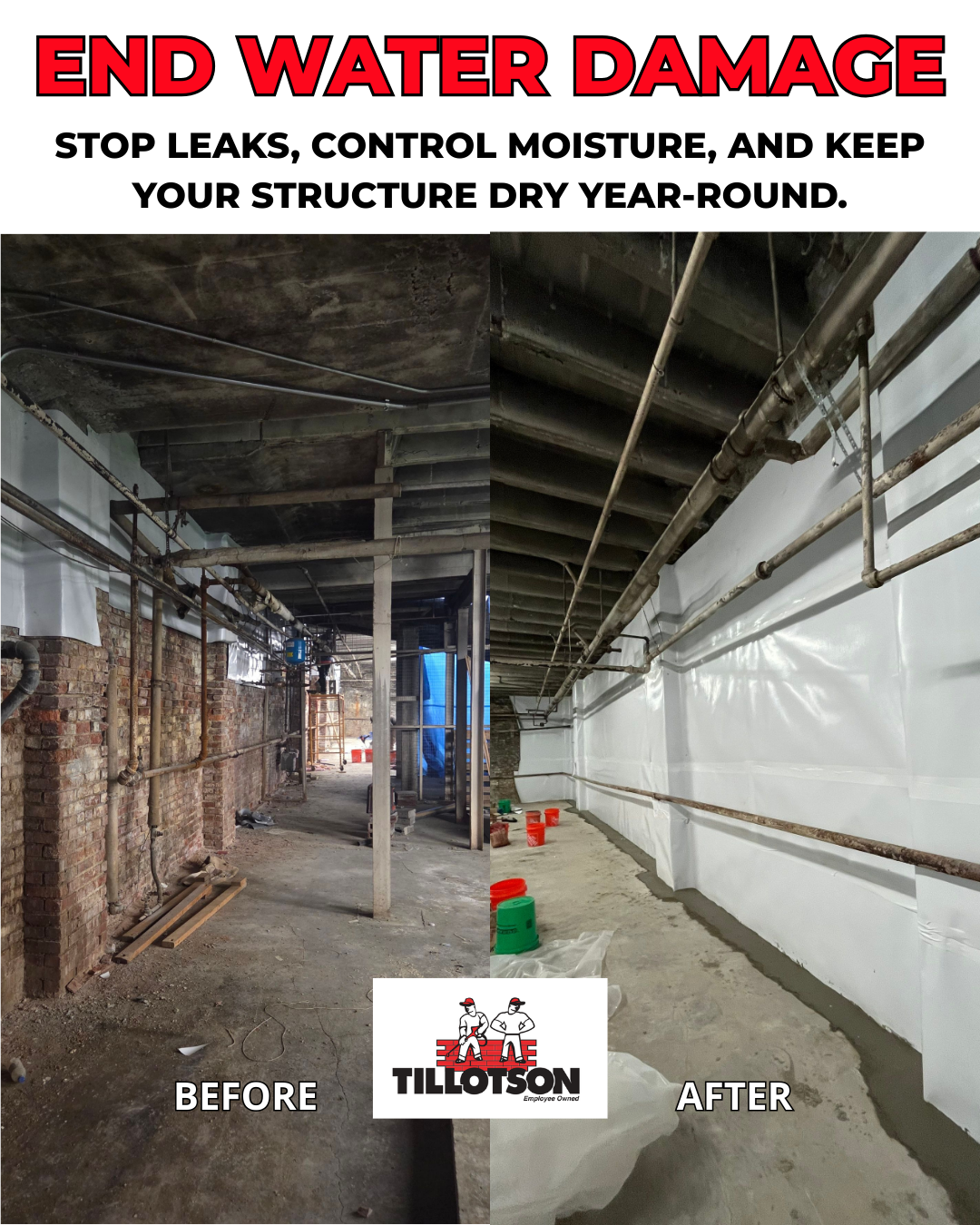 Tillotson Enterprises Water Damage Restoration ad creative
