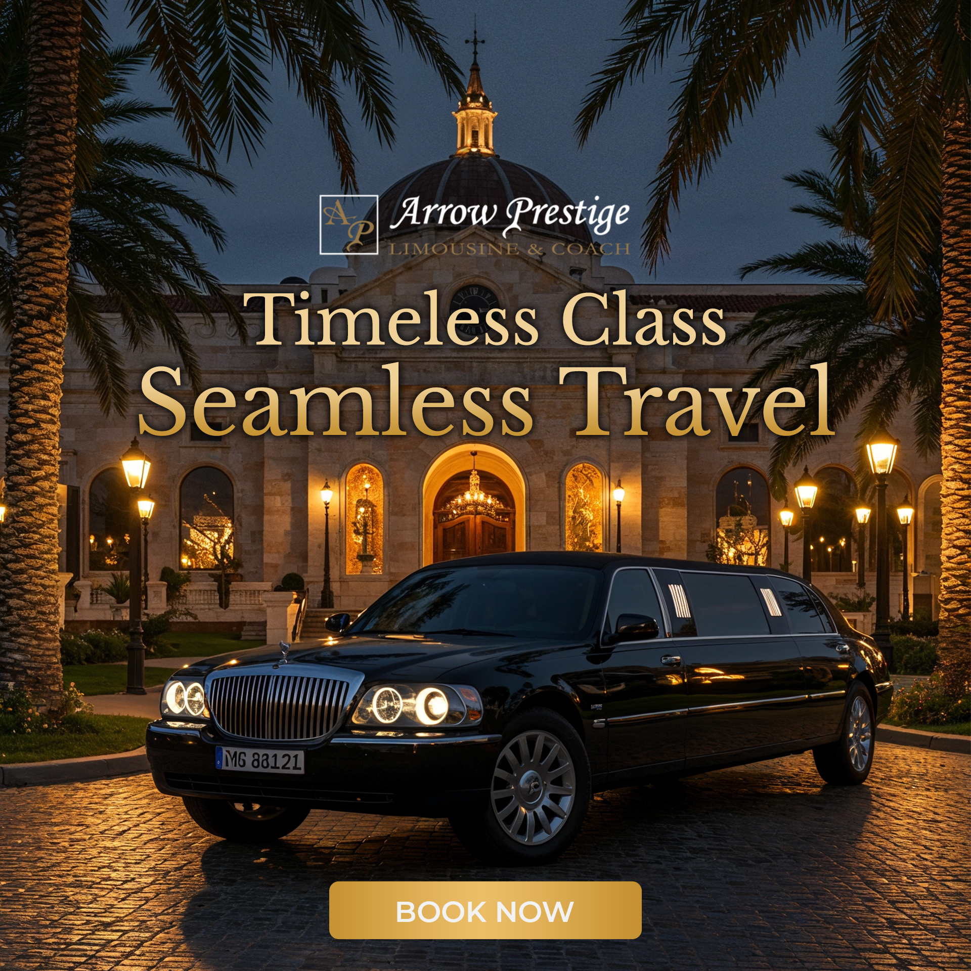 Arrow Prestige Limousine & Coach Limo Service ad creative