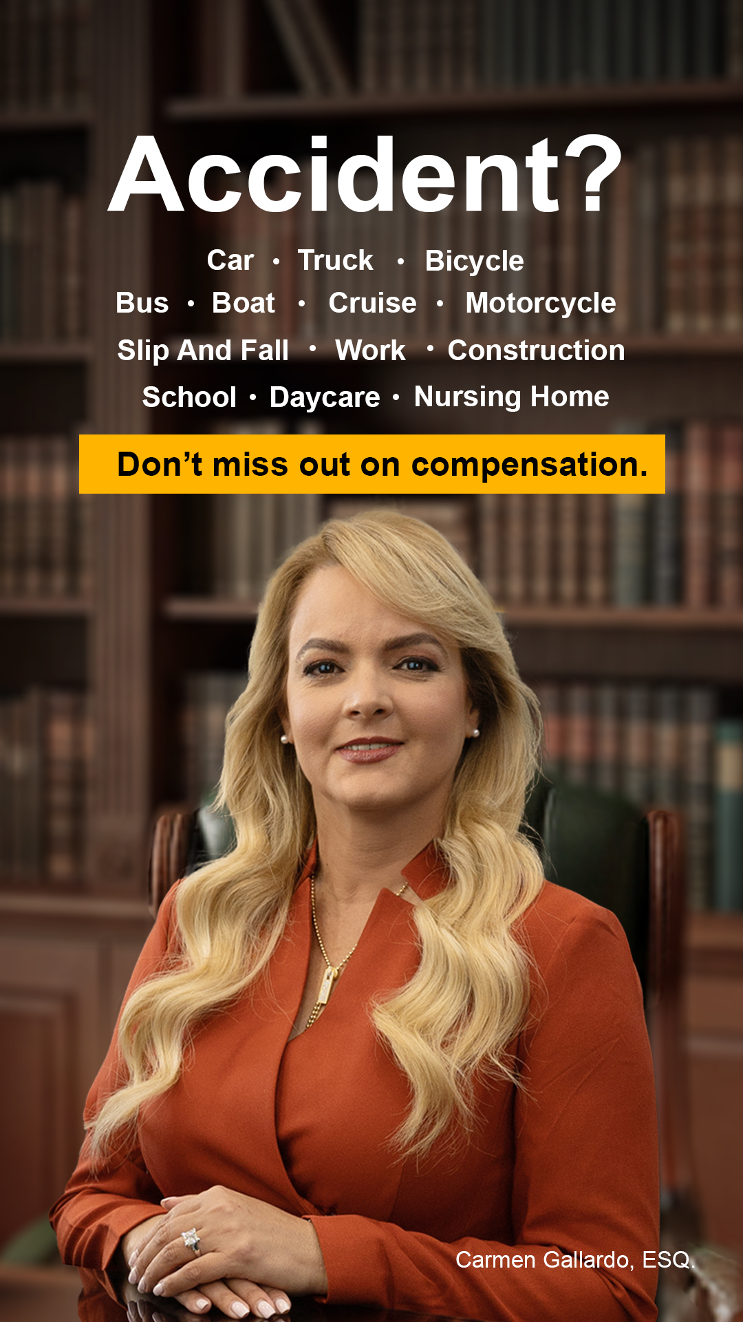 Gallardo Law Firm Personal Injury ad creative