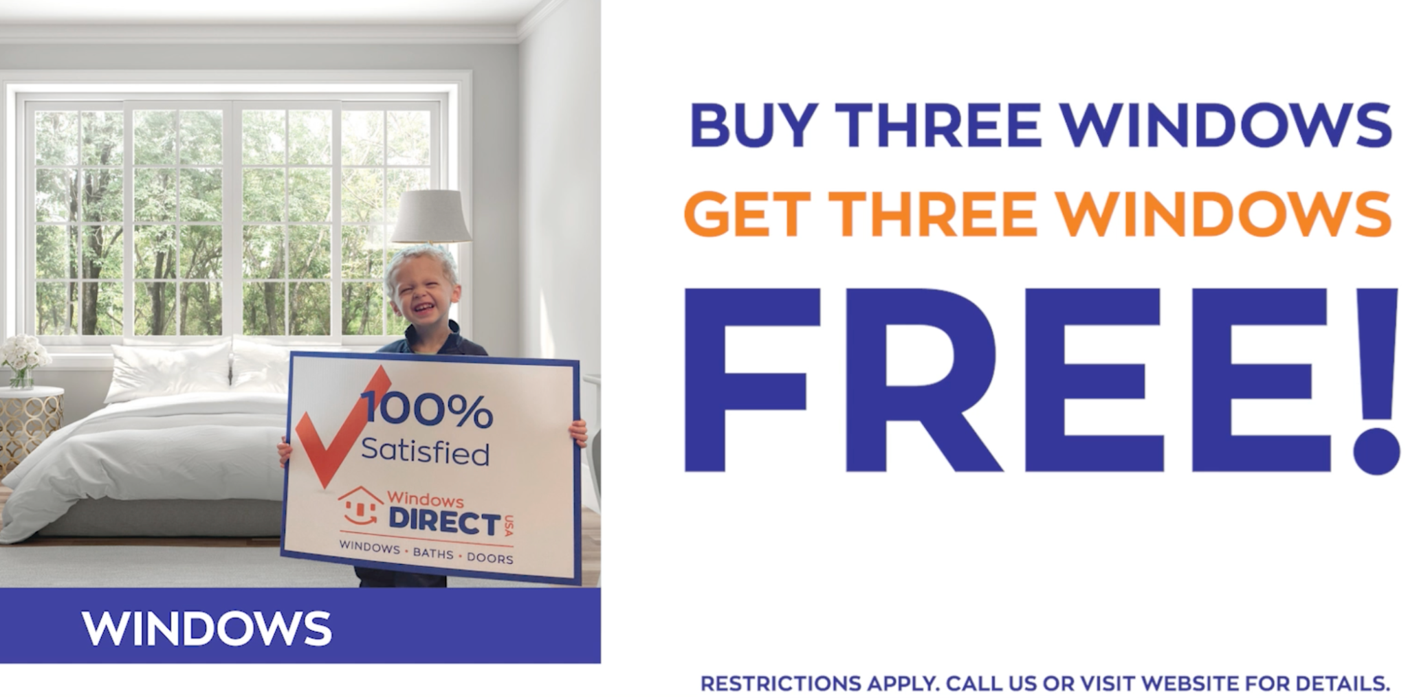 Windows Direct USA - locally owned windows, doors & baths Window & Door ad creative