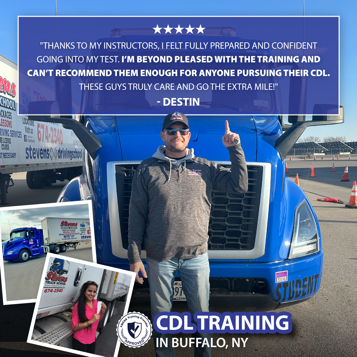 Stevens Truck School Driving School ad creative