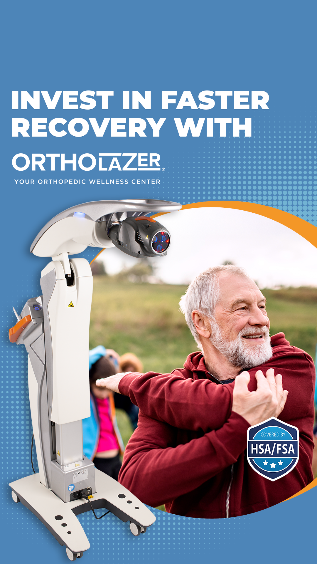 OrthoLazer Physical Therapist ad creative