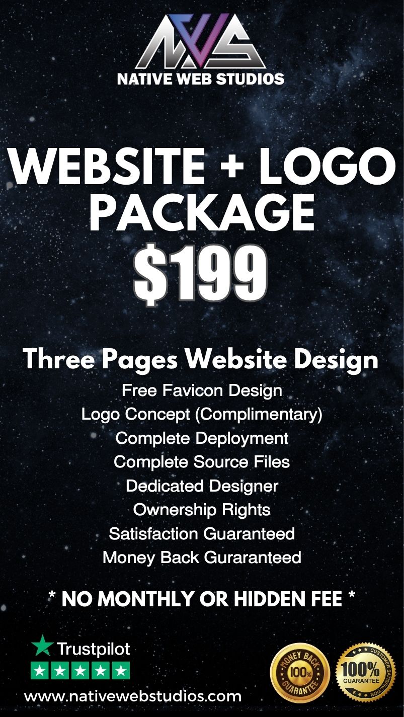 Pro Website + Logo $199