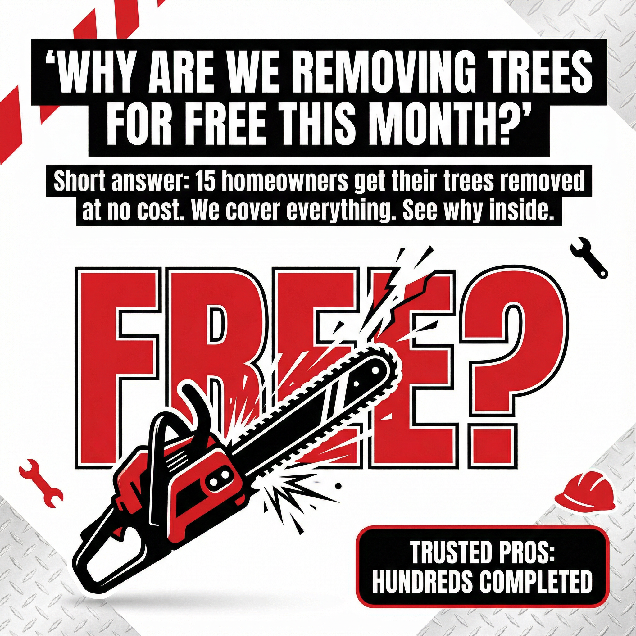 15 Free Tree Removals Available This Month